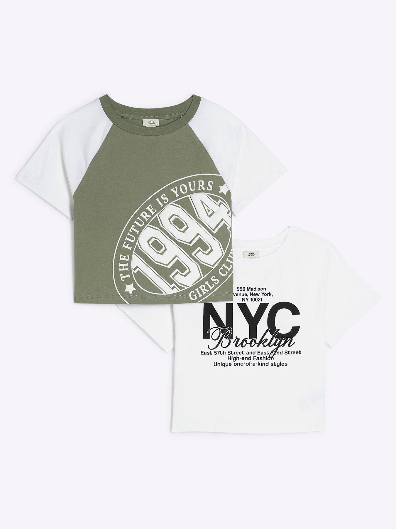 undefined Girls Pack Of 2 Sporty Tops - Green