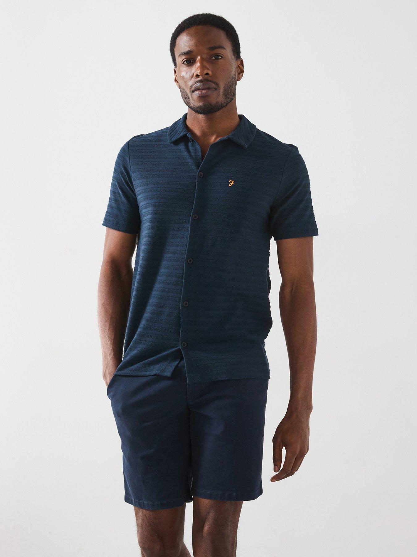 undefined Massey Short Sleeve Regular Fit Polo Shirt - Navy