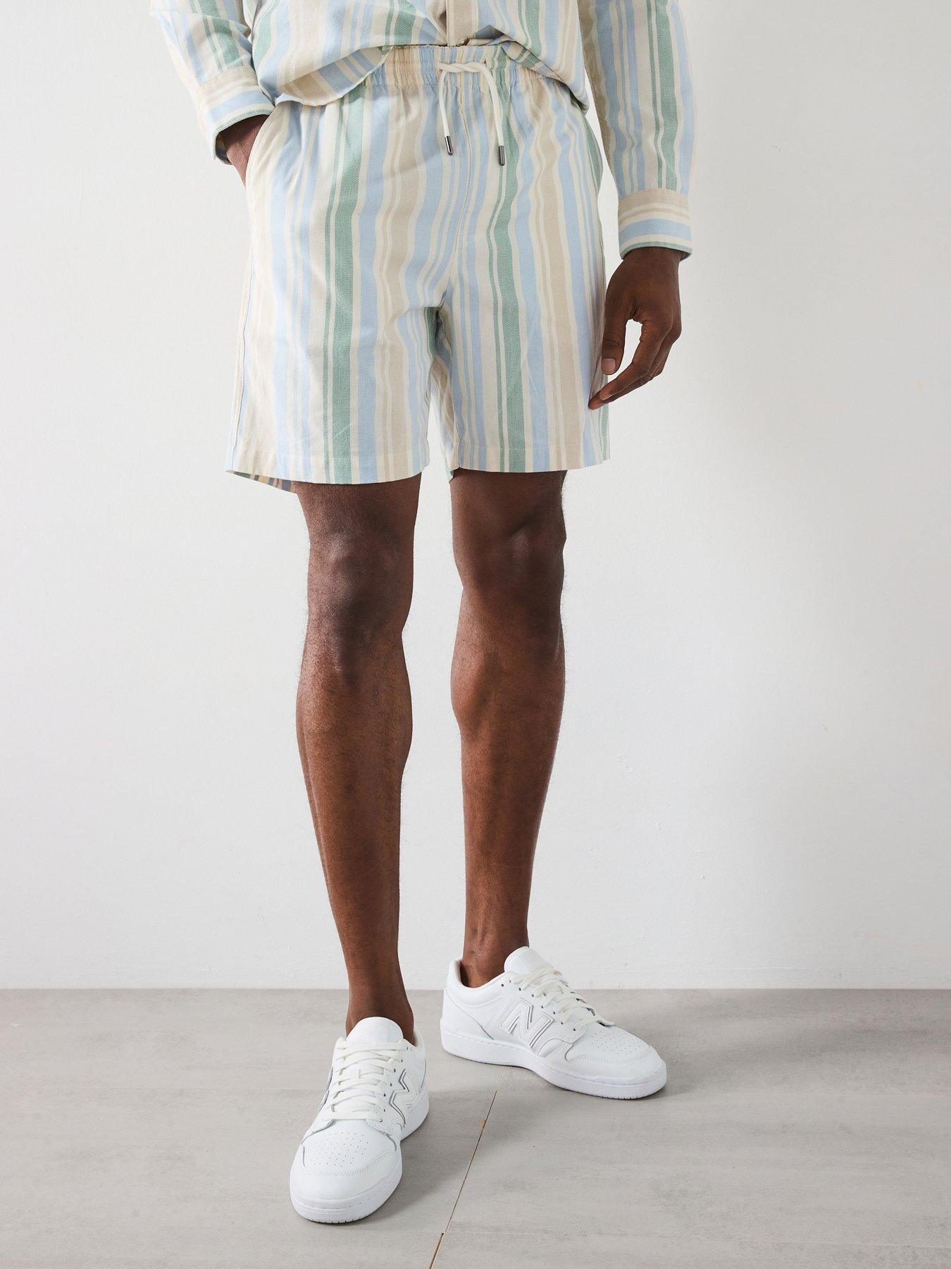 undefined Redwald Thick Striped Shorts - Multi