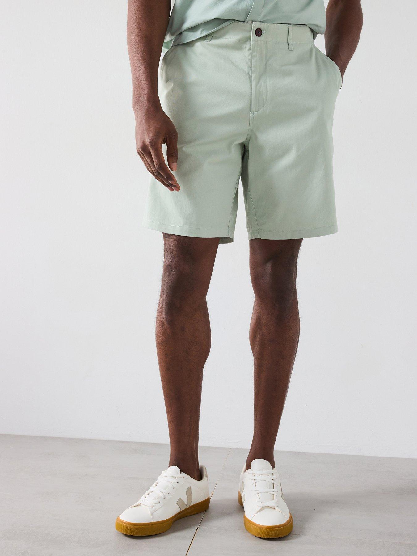 undefined Sepel Twill Casual Fit Shorts - Light Green