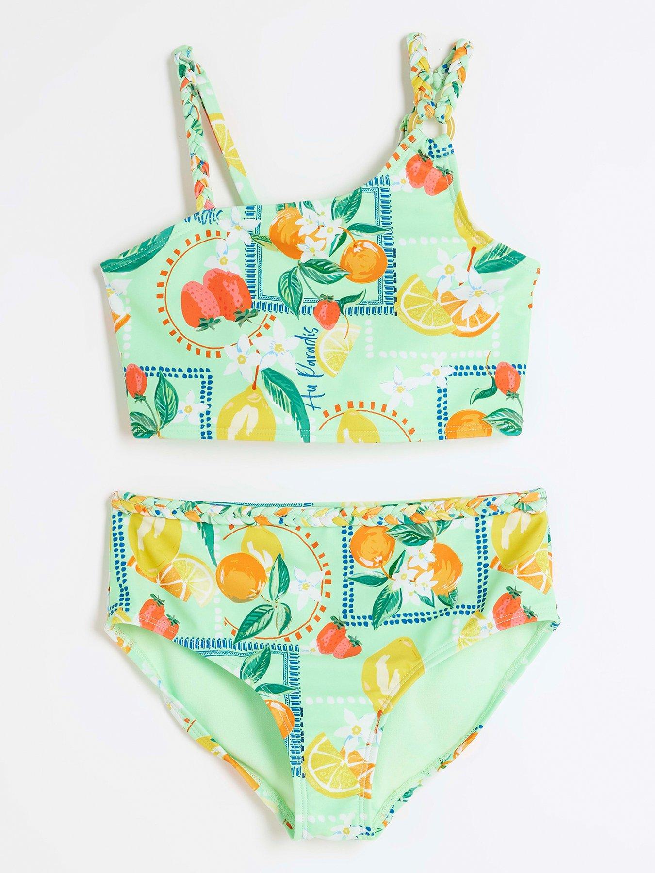 undefined Girls Lemon Bikini Set - Light Green