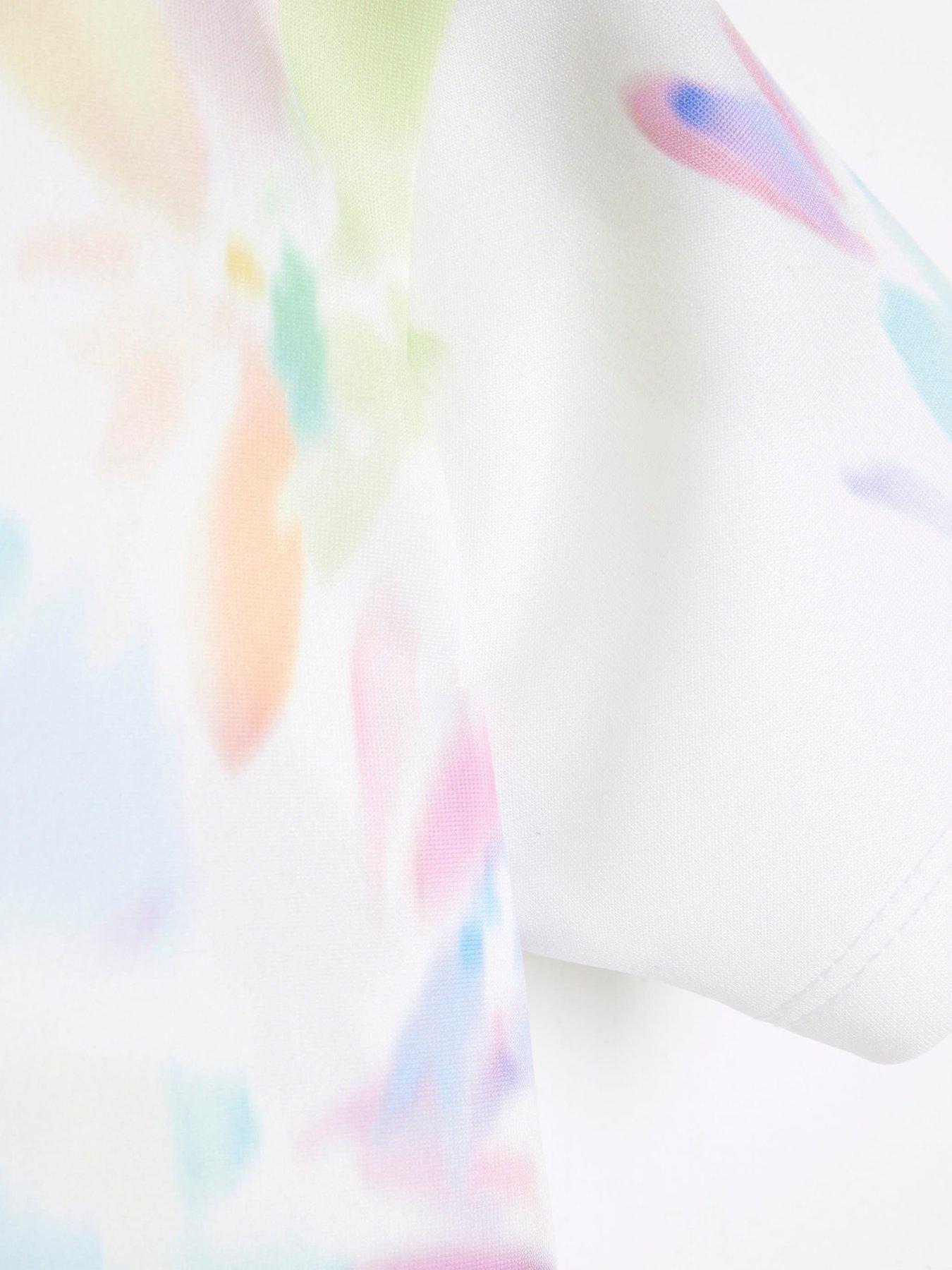 Image 3 of 4 of River Island Mini Mini Girls Multi Colour Scuba Floral Dress - Multi