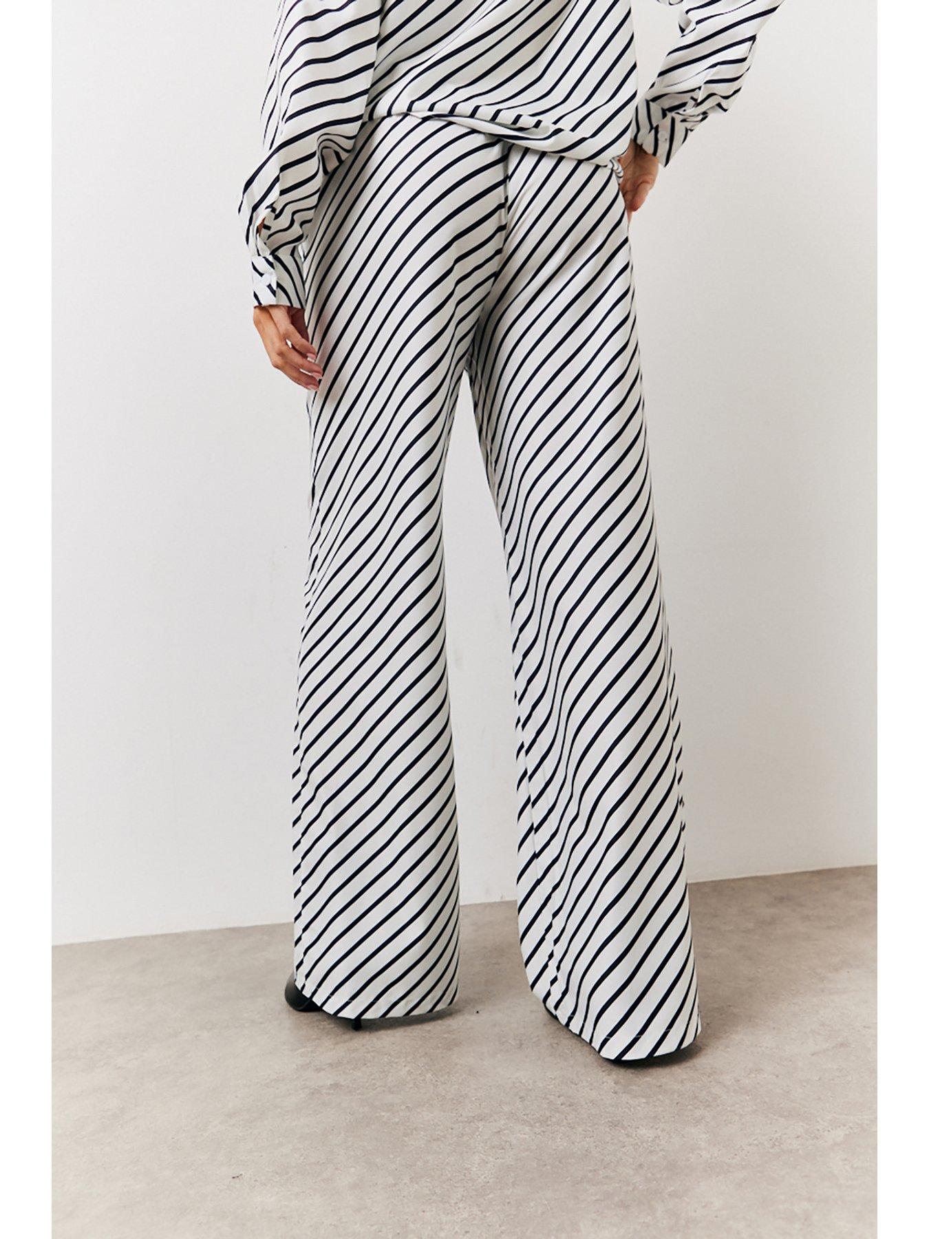 Cream Stripes Trouser