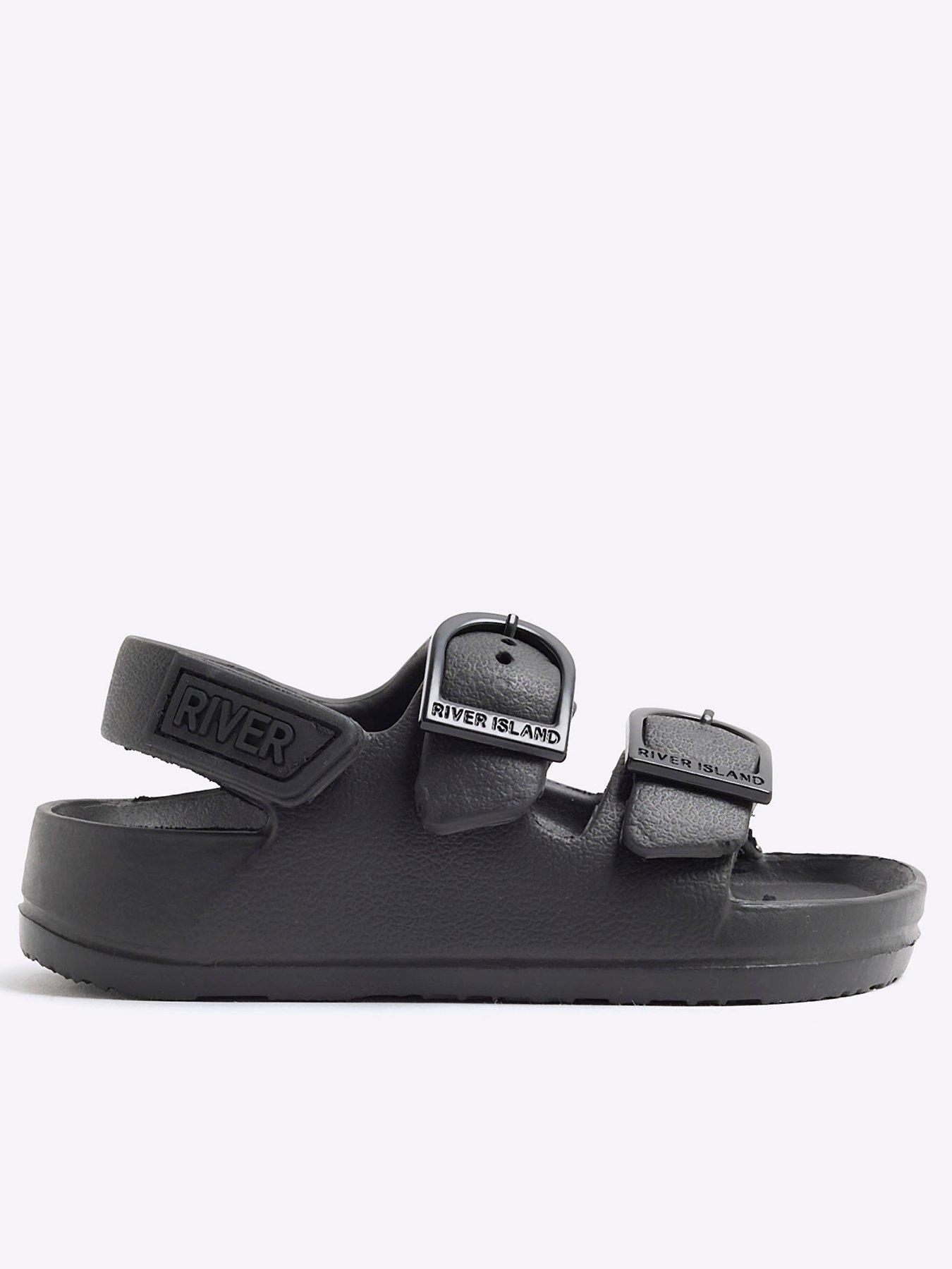 undefined Boys Double Strap Sandals - Black