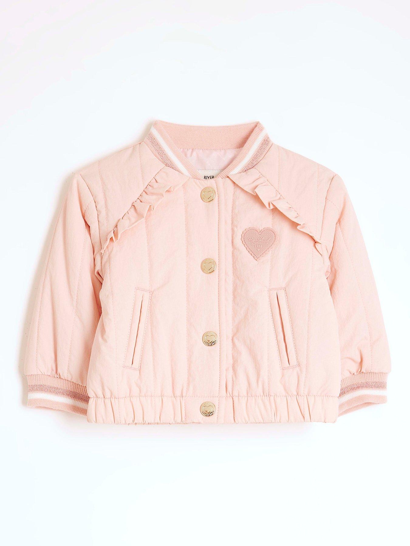 undefined Baby Girls Bow Bomber Jacke - Pink