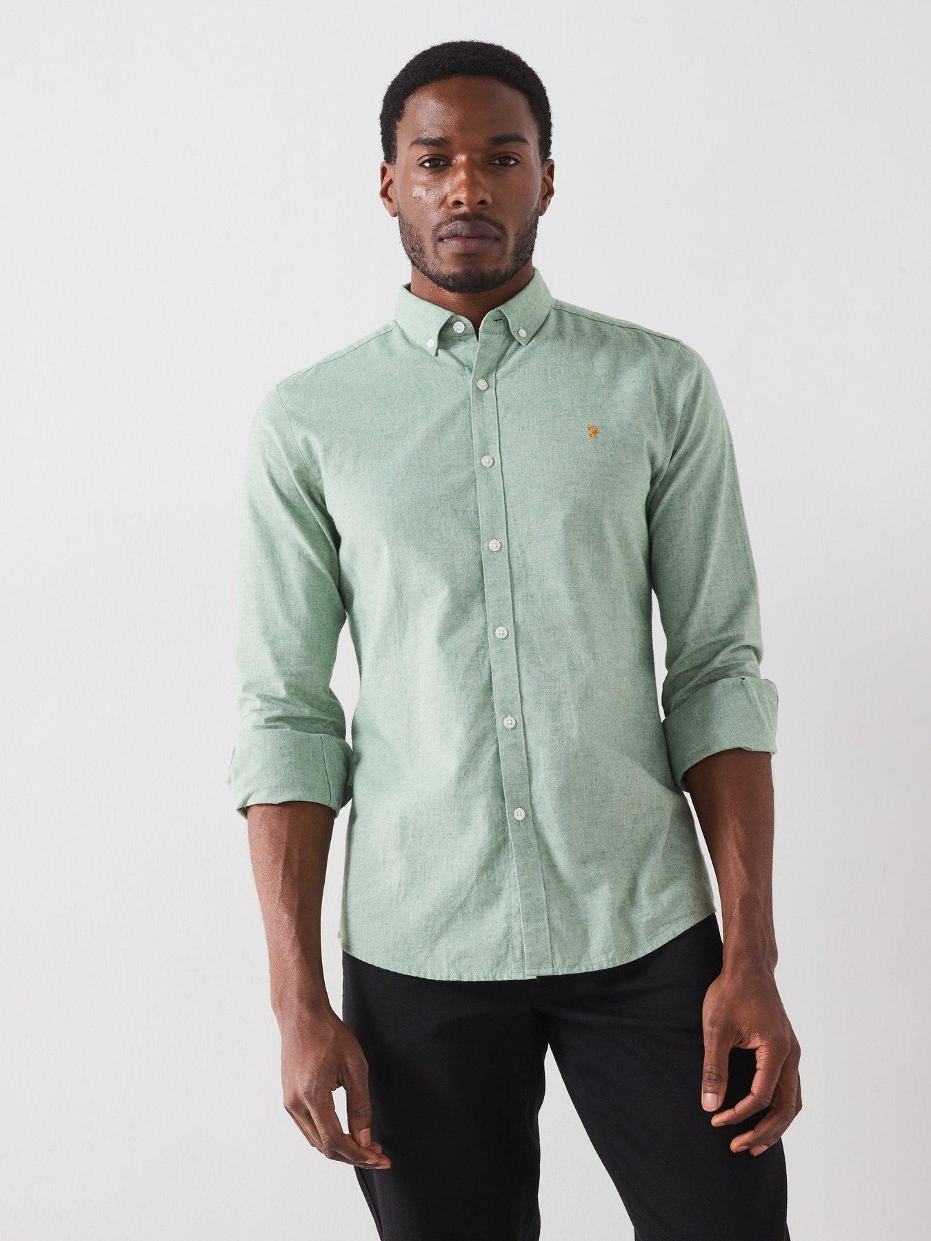 undefined Steen Long Sleeve Slim Fit Shirt - Green