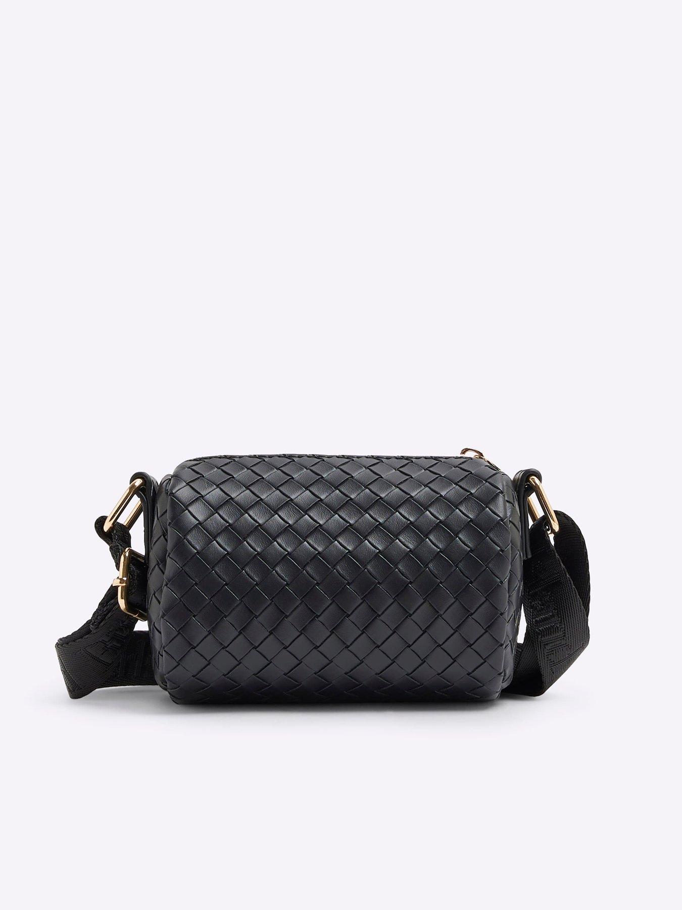 Image 2 of 5 of River Island Girls Weave Cross Body Bag - Black