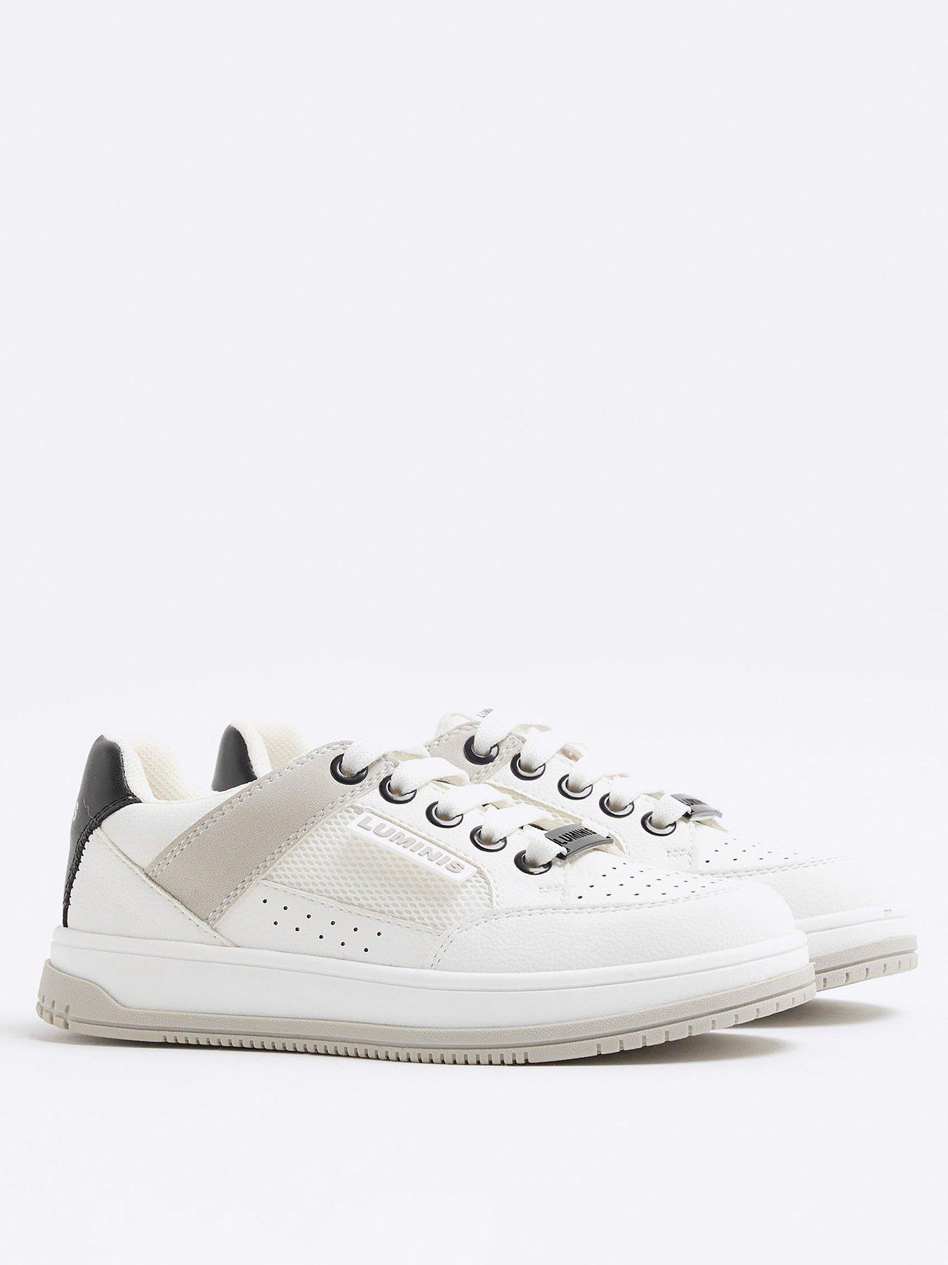 Image 2 of 5 of River Island Boys Mesh Trainers - White