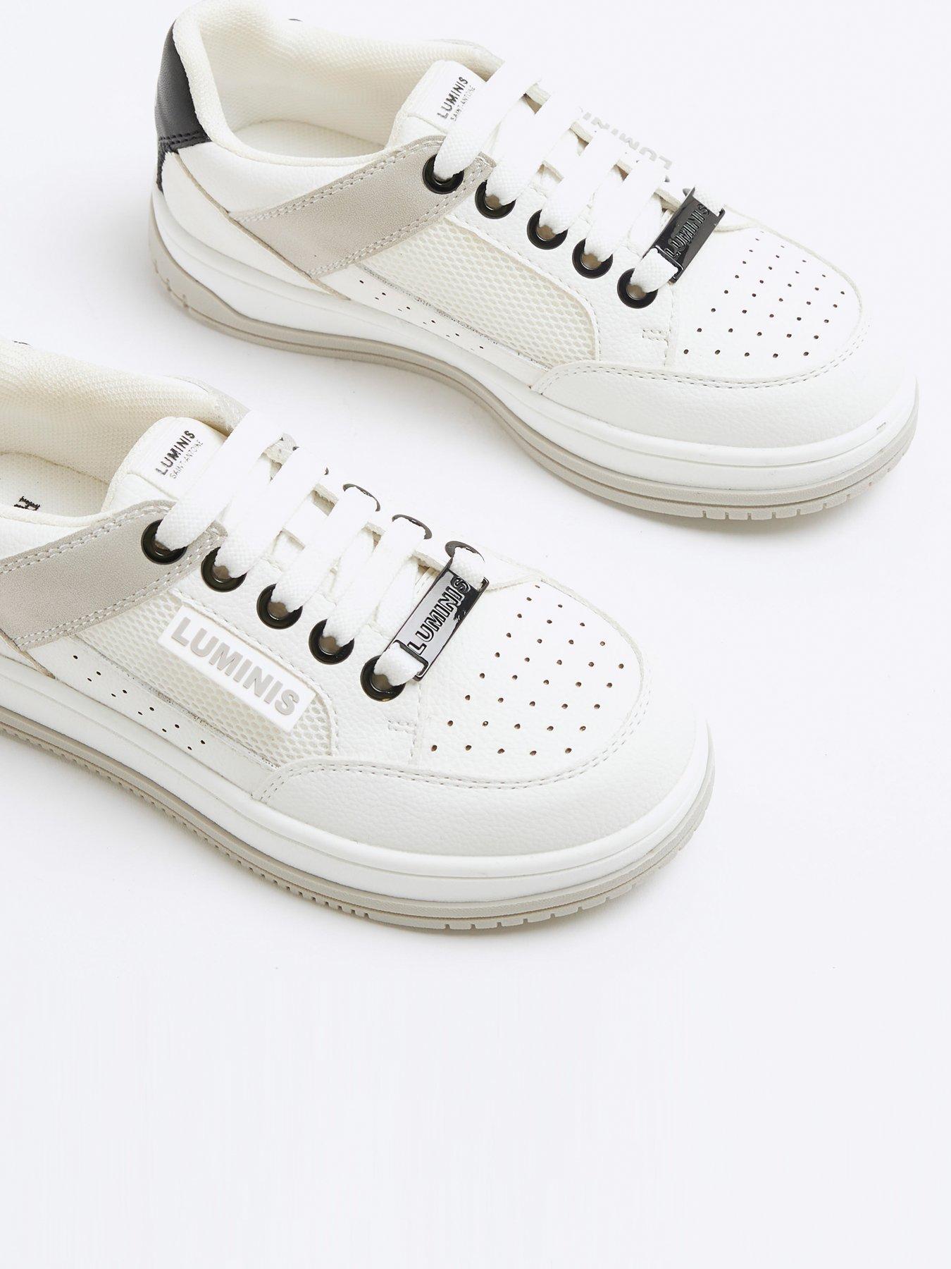 Image 4 of 5 of River Island Boys Mesh Trainers - White