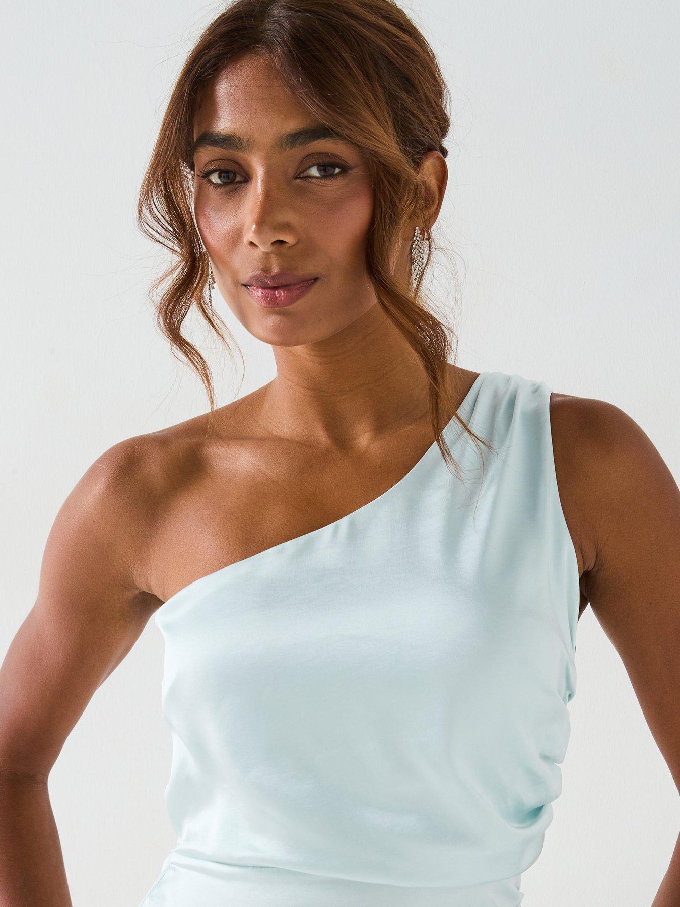 black dress midi FREYA ONE SHOULDER BOW FEATURE DETAIL BODYCON Womens Brown Belts For Tamanhos:6 Seamless Bespoke Handgrade