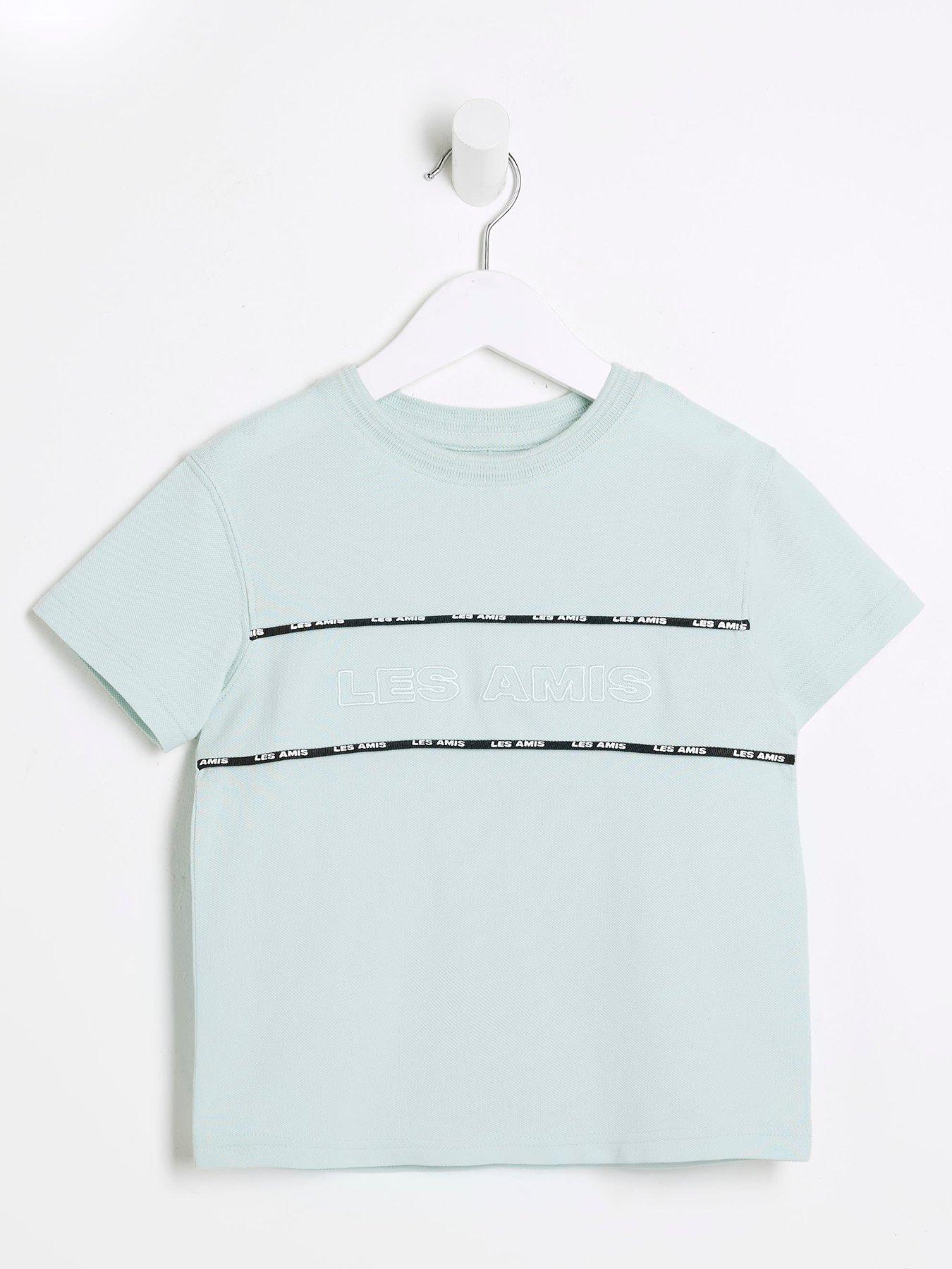 undefined Boys Piped T-Shirt - Ice Blue