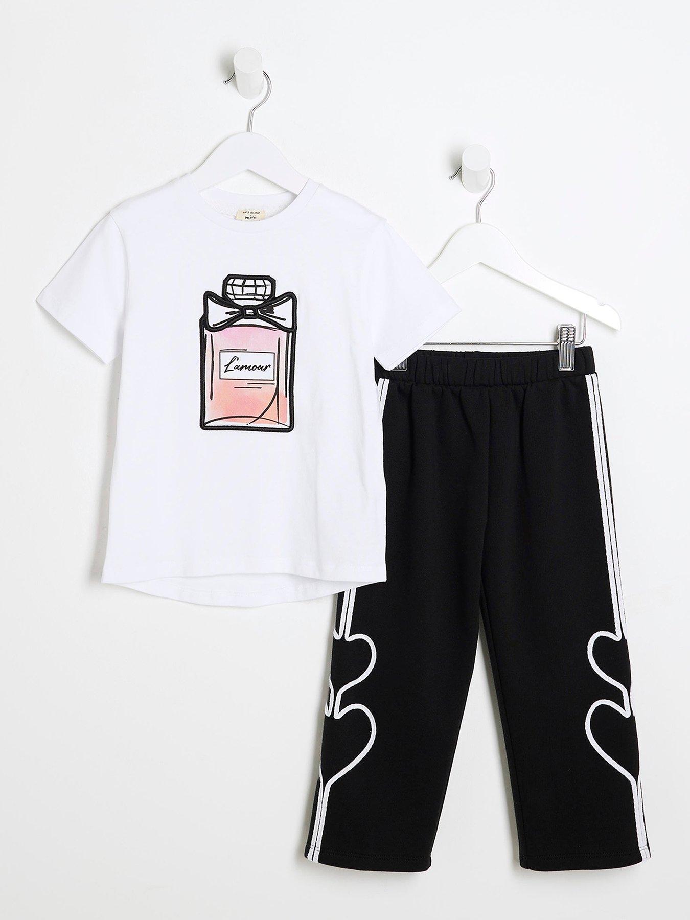 undefined Mini Girls Perfume Tracksuit Set - White