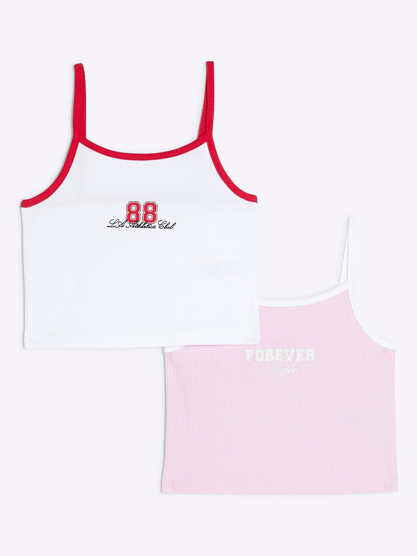 undefined Girls Pack Of 2 Tank Tops - Red