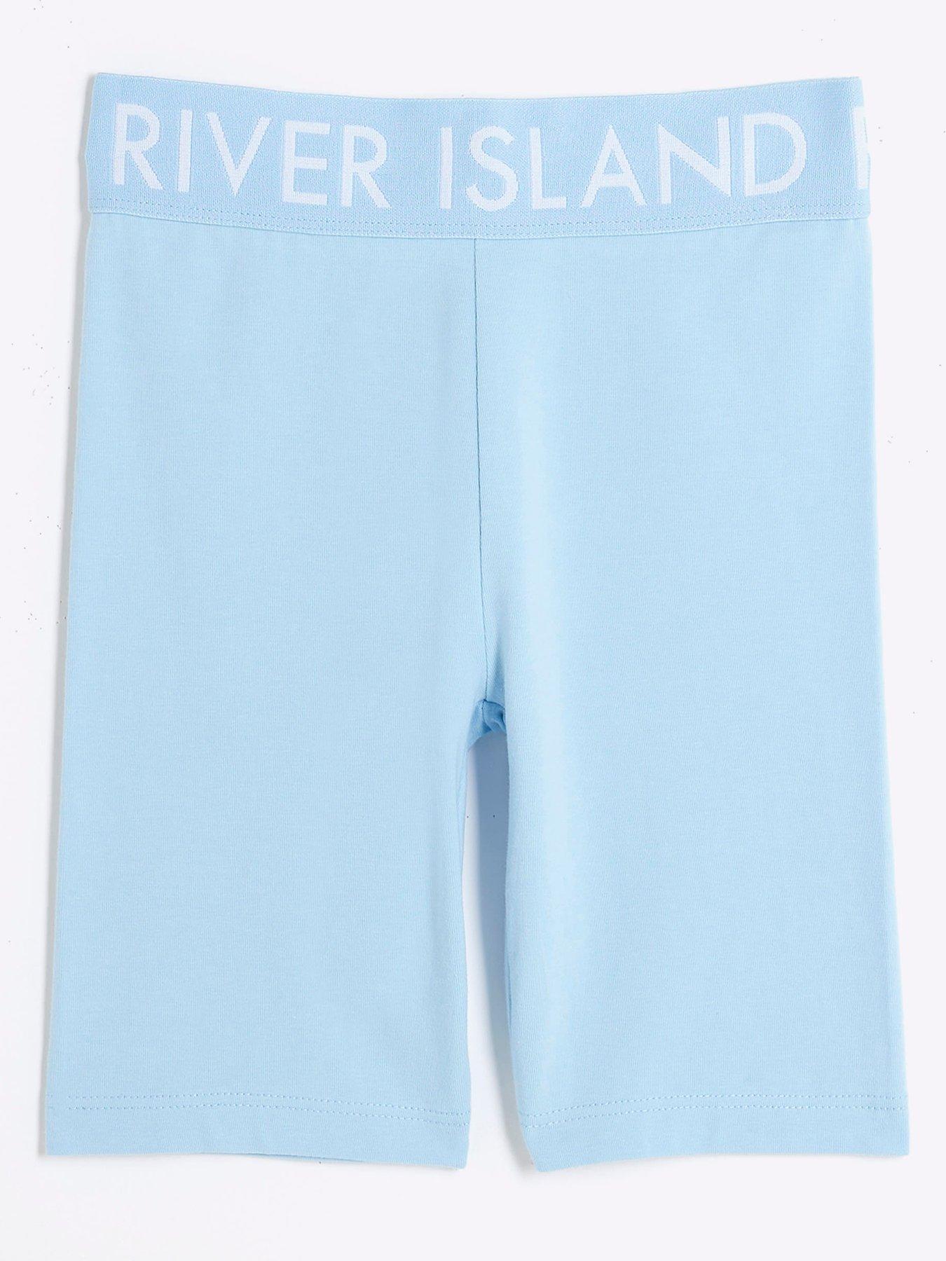 undefined Girls Ri Waistband Shorts - Baby Blue