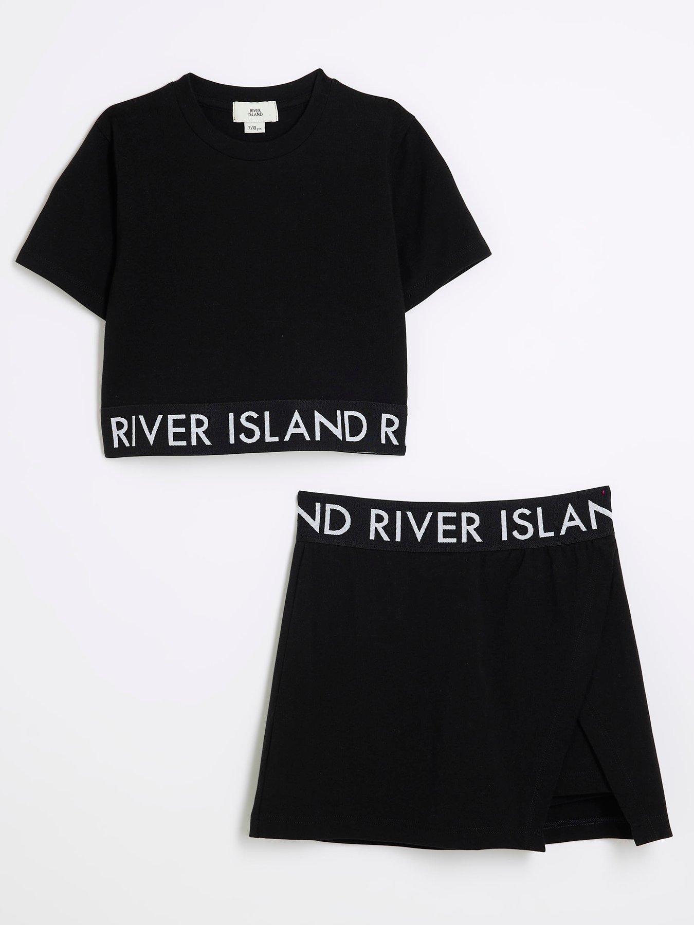 undefined Girls Ri Waistband Top And Skort Set - Black
