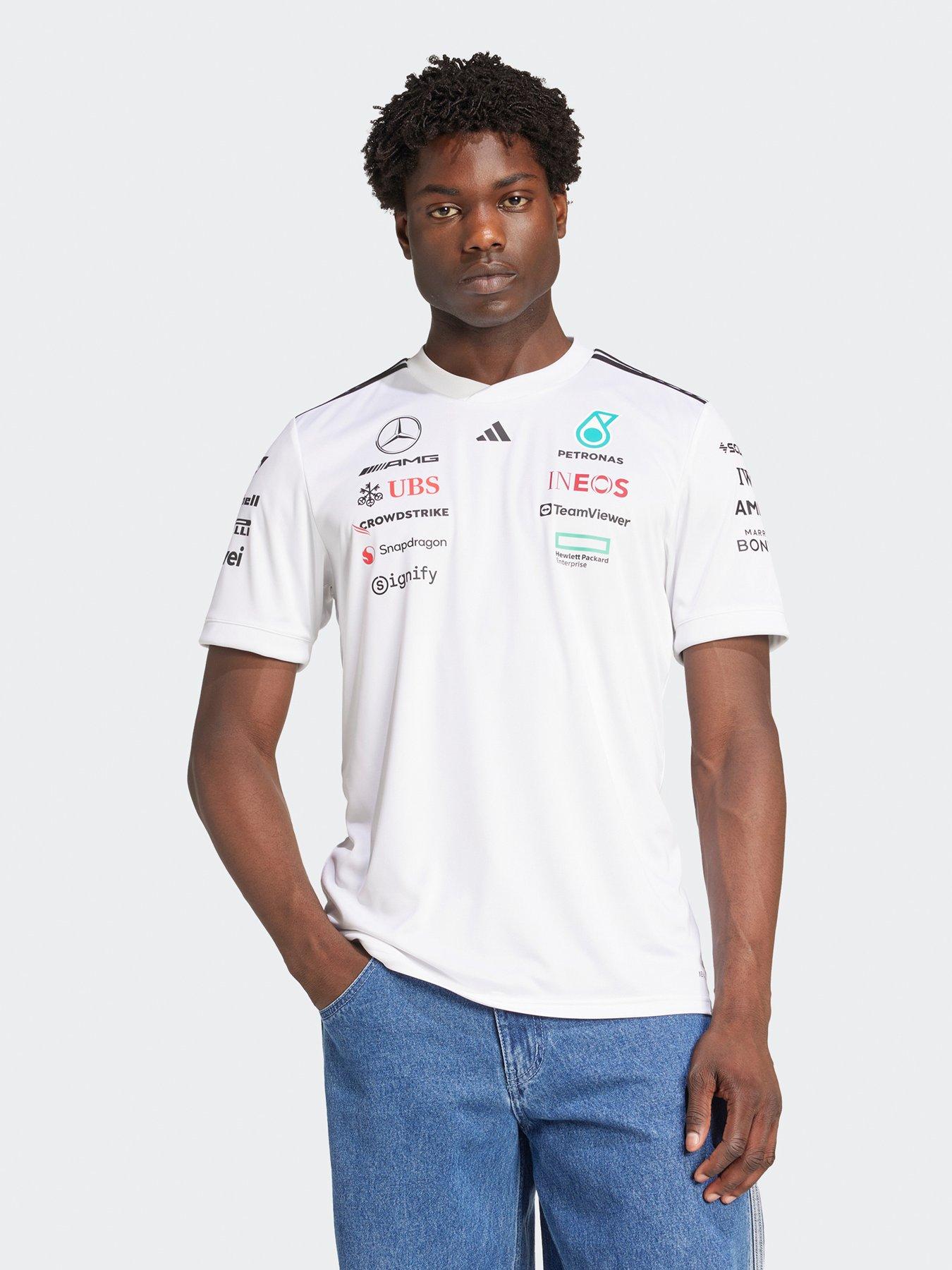 undefined Men's Mercedes Driver Jersey - White