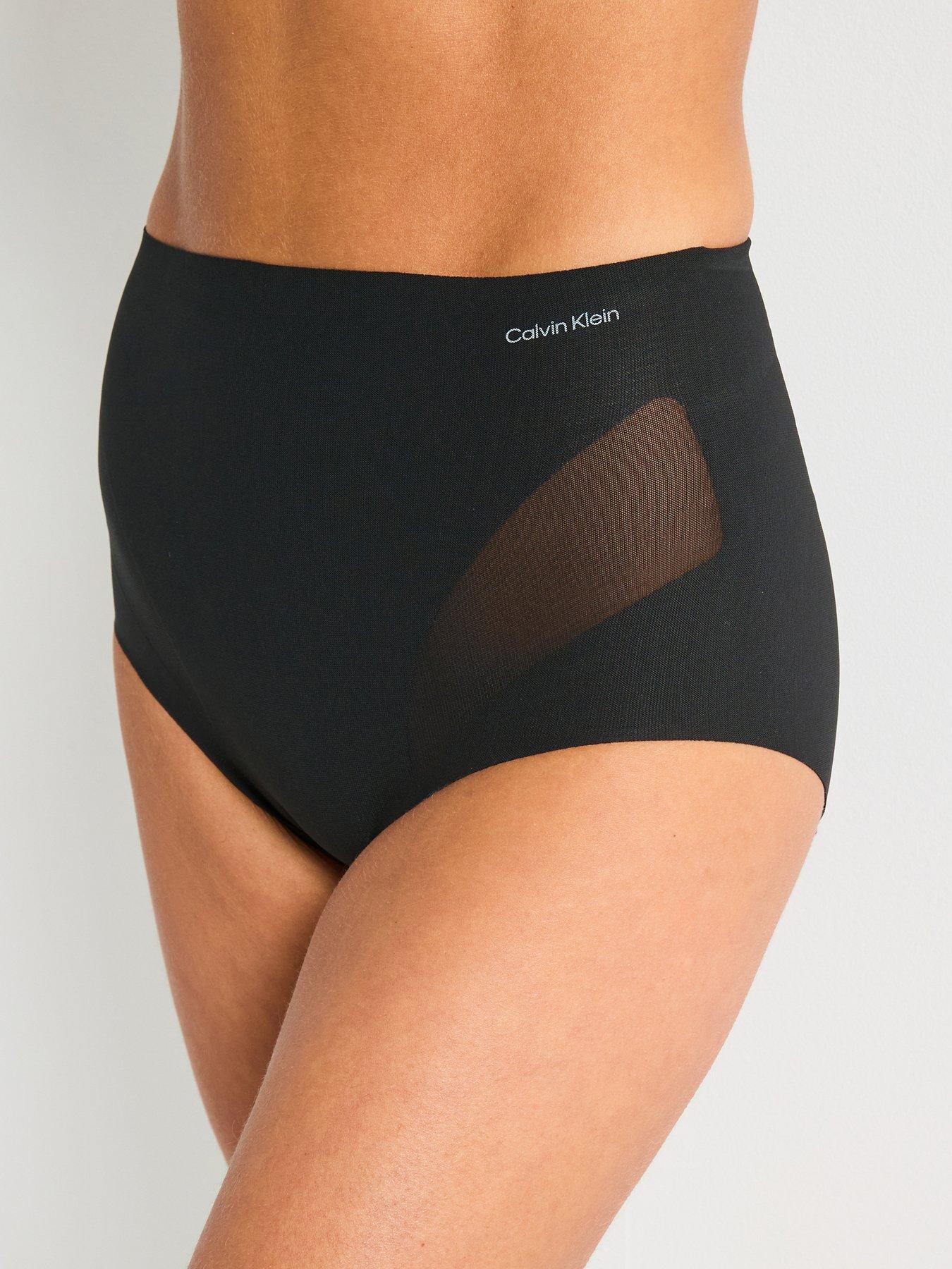 undefined Stay Put Mesh Sculpted Firm Mesh Brief - Black