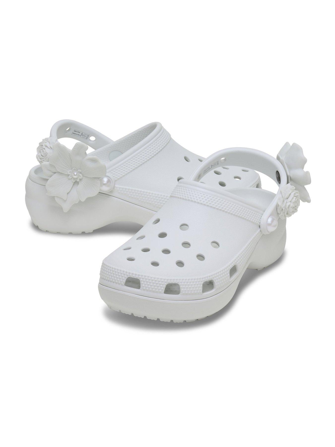 Image 6 of 6 of Crocs Classic Platform Bouquet Clogs - Grey