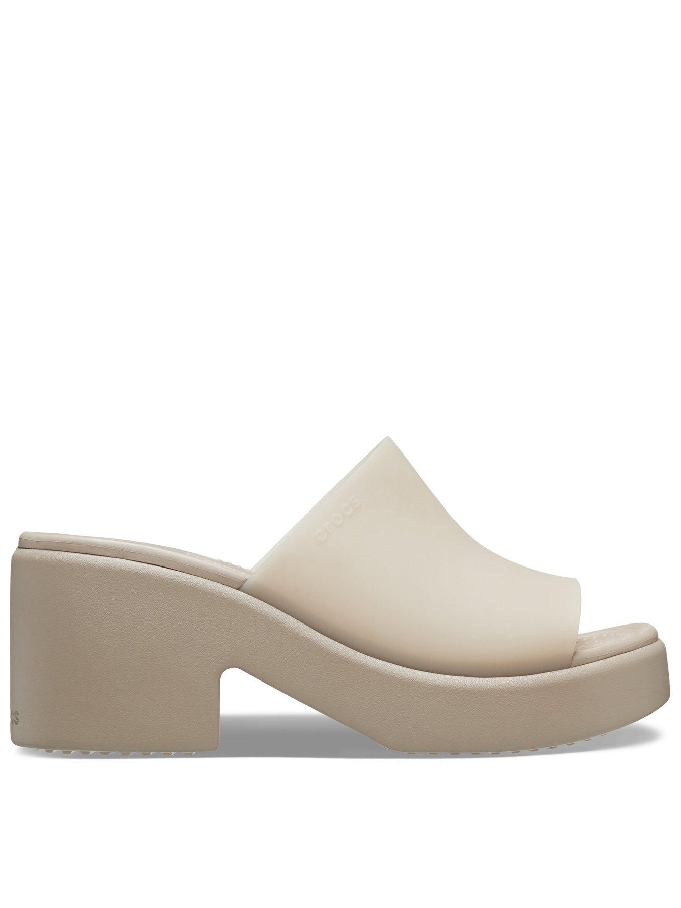 undefined Brooklyn Frosted Slide Heels - Brown