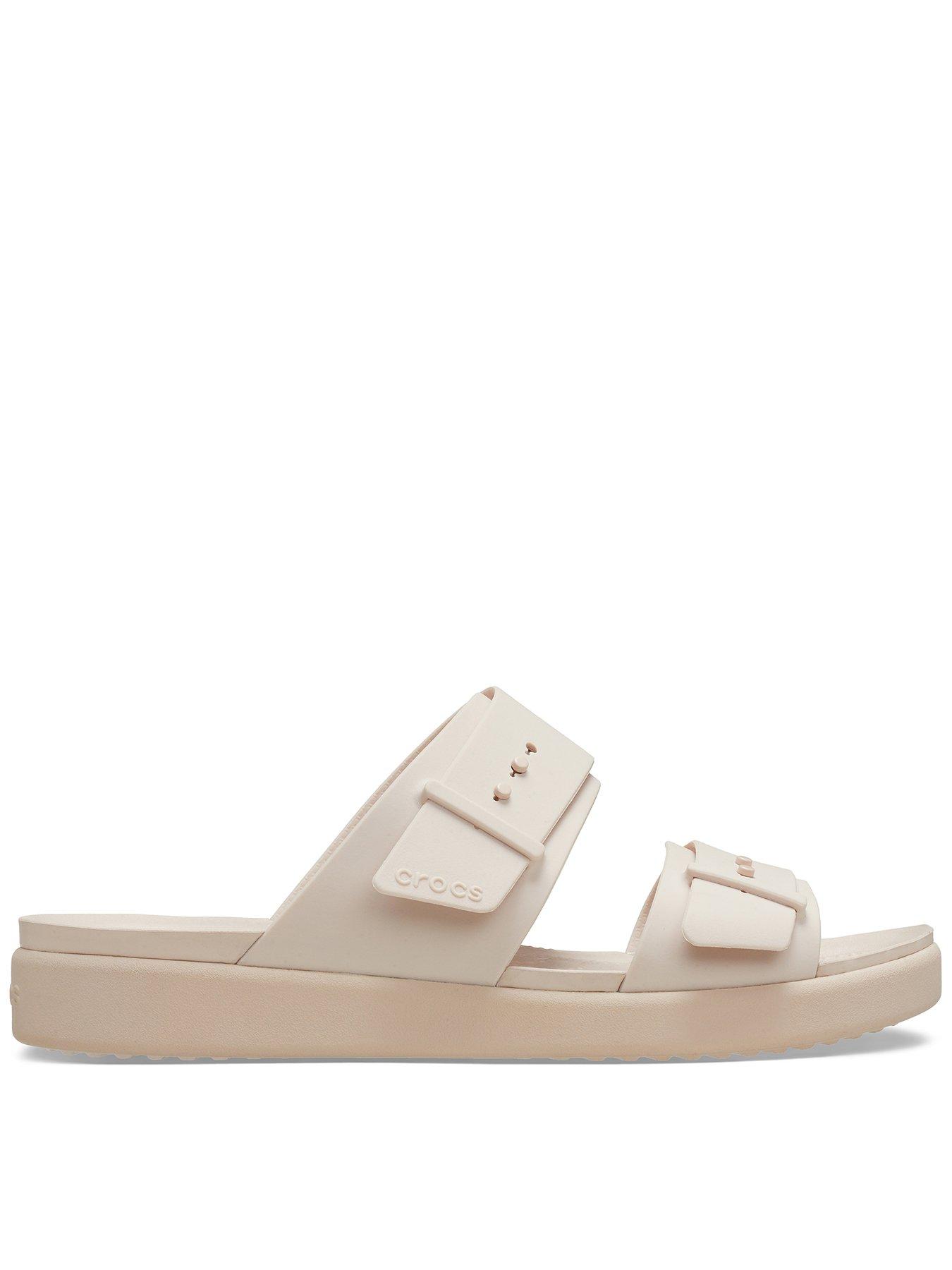 Crocs Brooklyn Buckle Flat Sandal - Pink