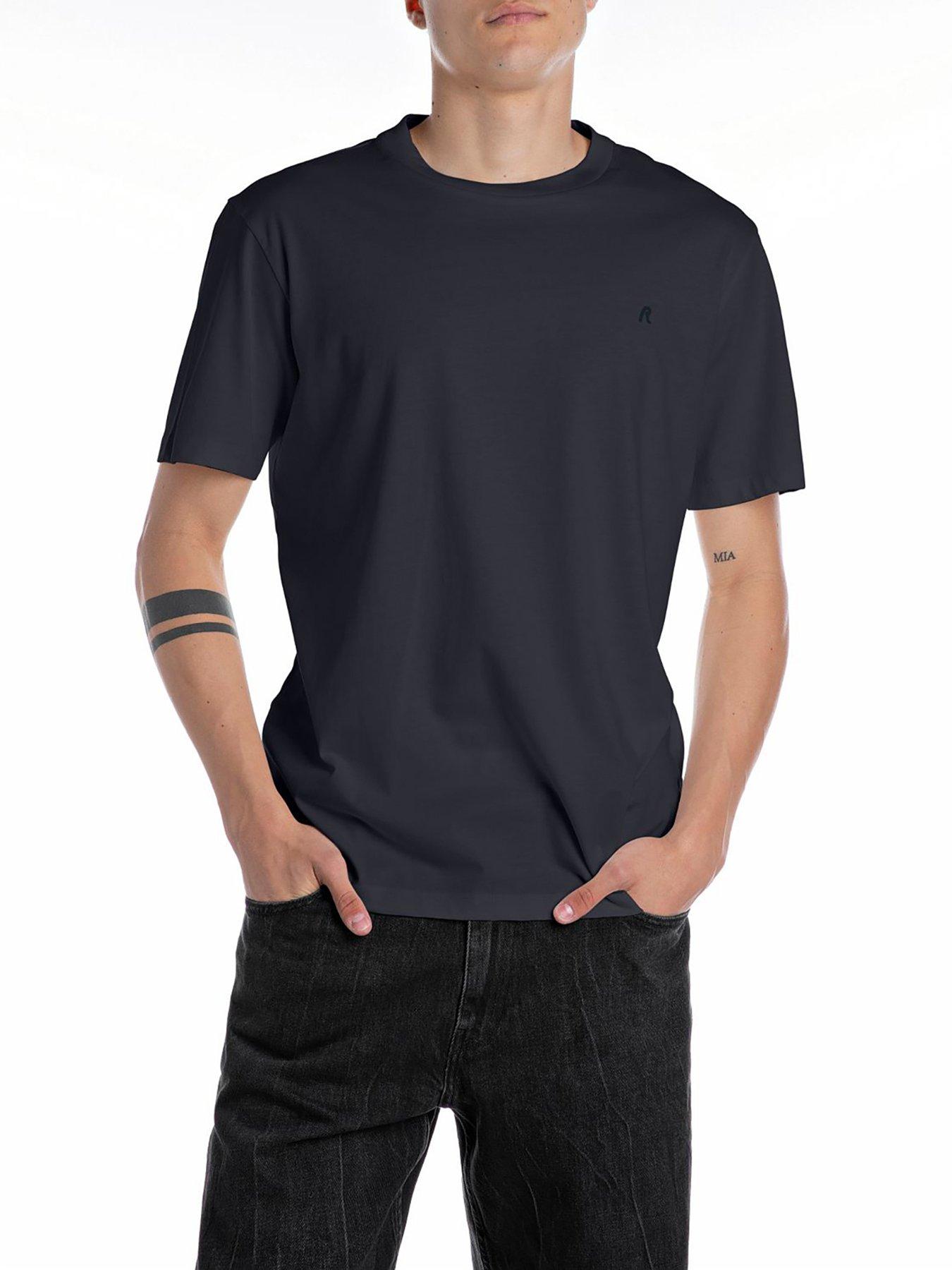 undefined R Left Chest Logo T-Shirt - Navy
