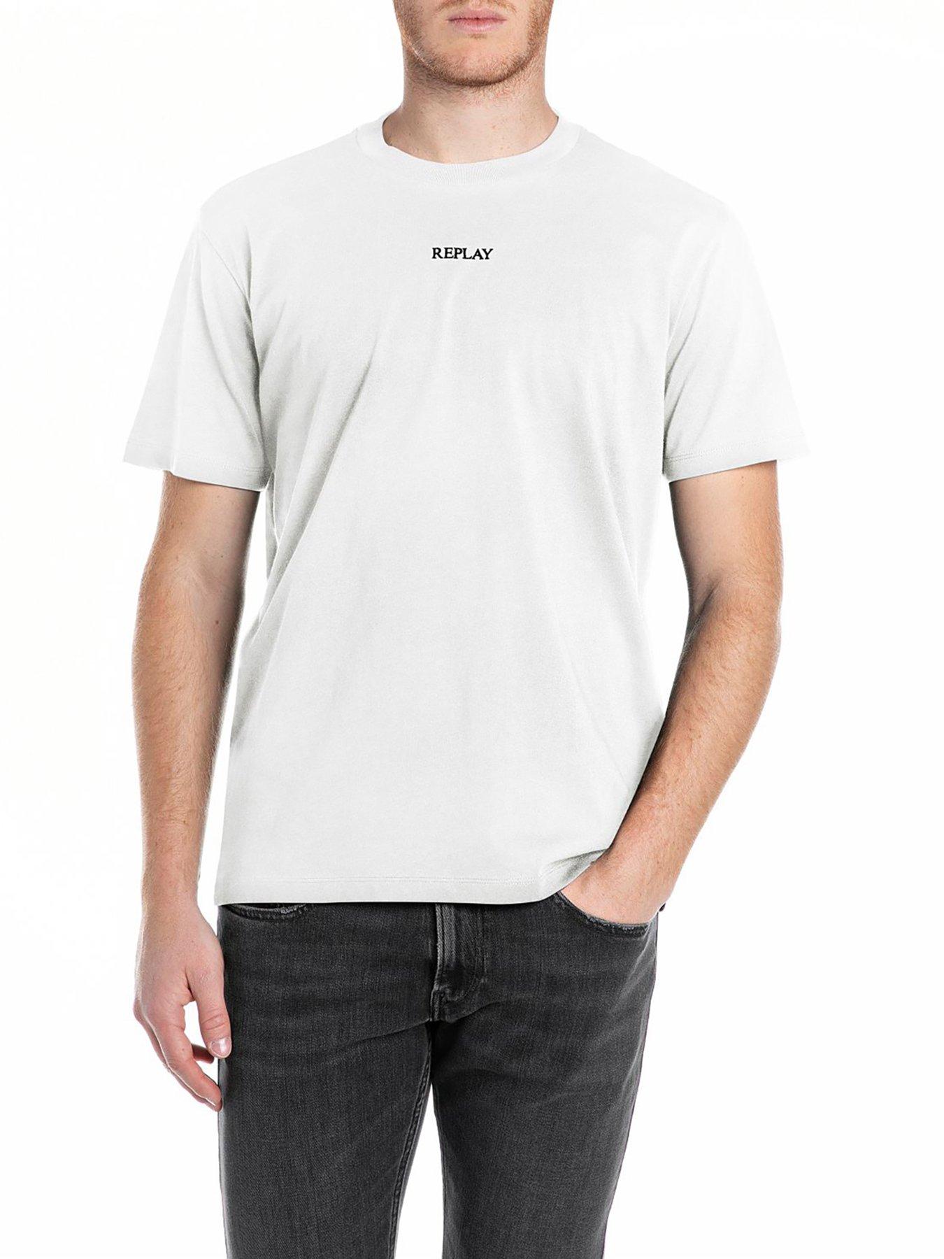 undefined R Left Chest Logo T-Shirt - White