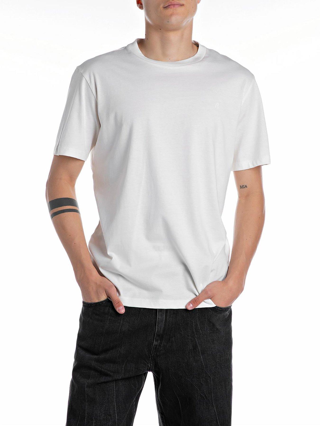 Image 1 of 2 of Replay Crew Neck Jersey T-shirt