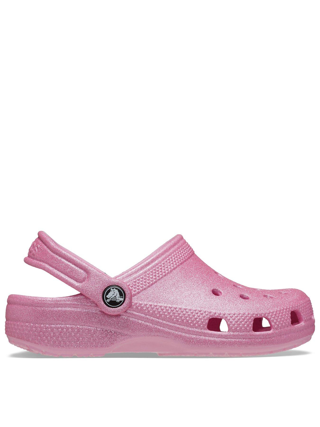 Crocs Toddler Classic Glitter Clog - Pink
