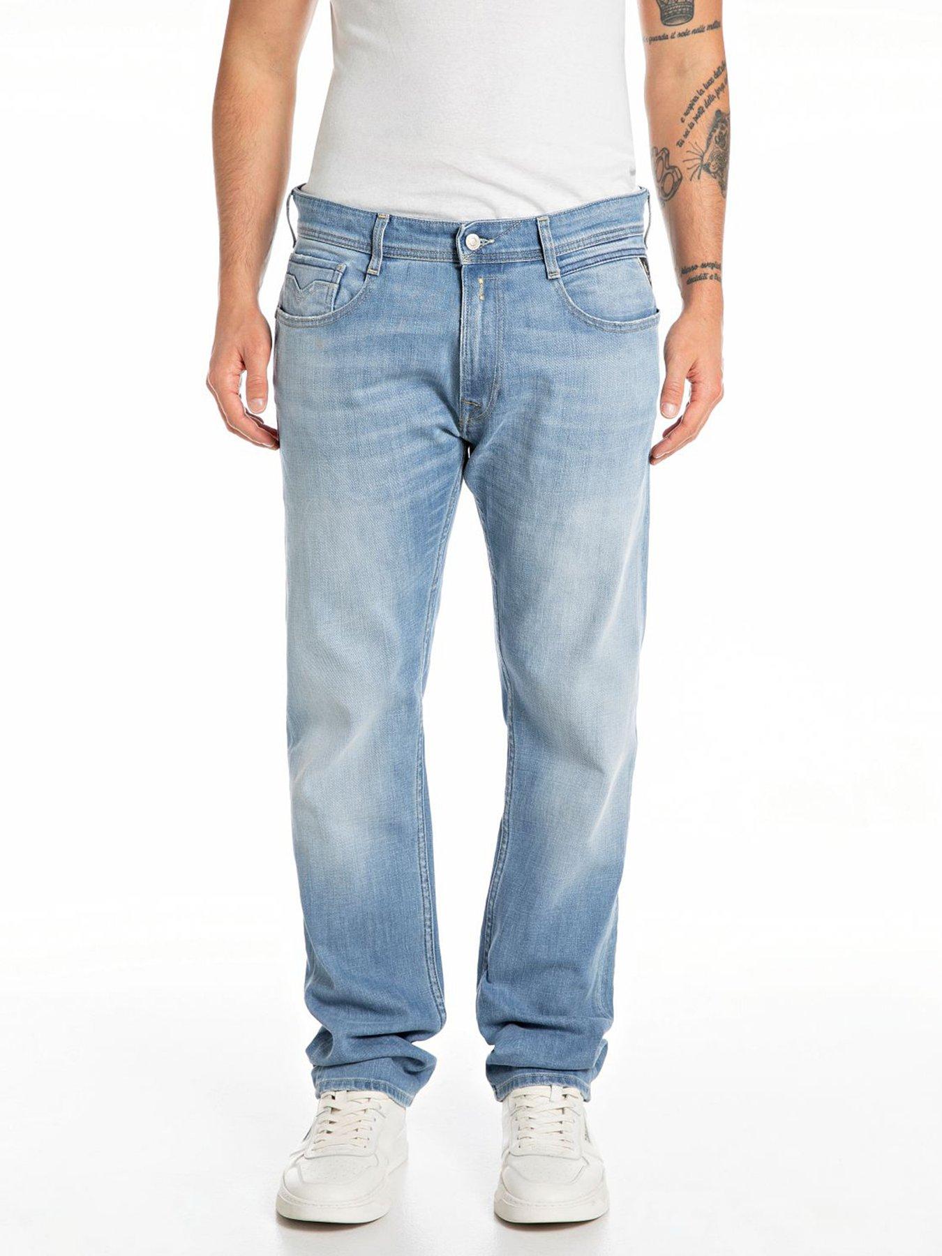 Men's Blue Comfort Straight Fit Jeans