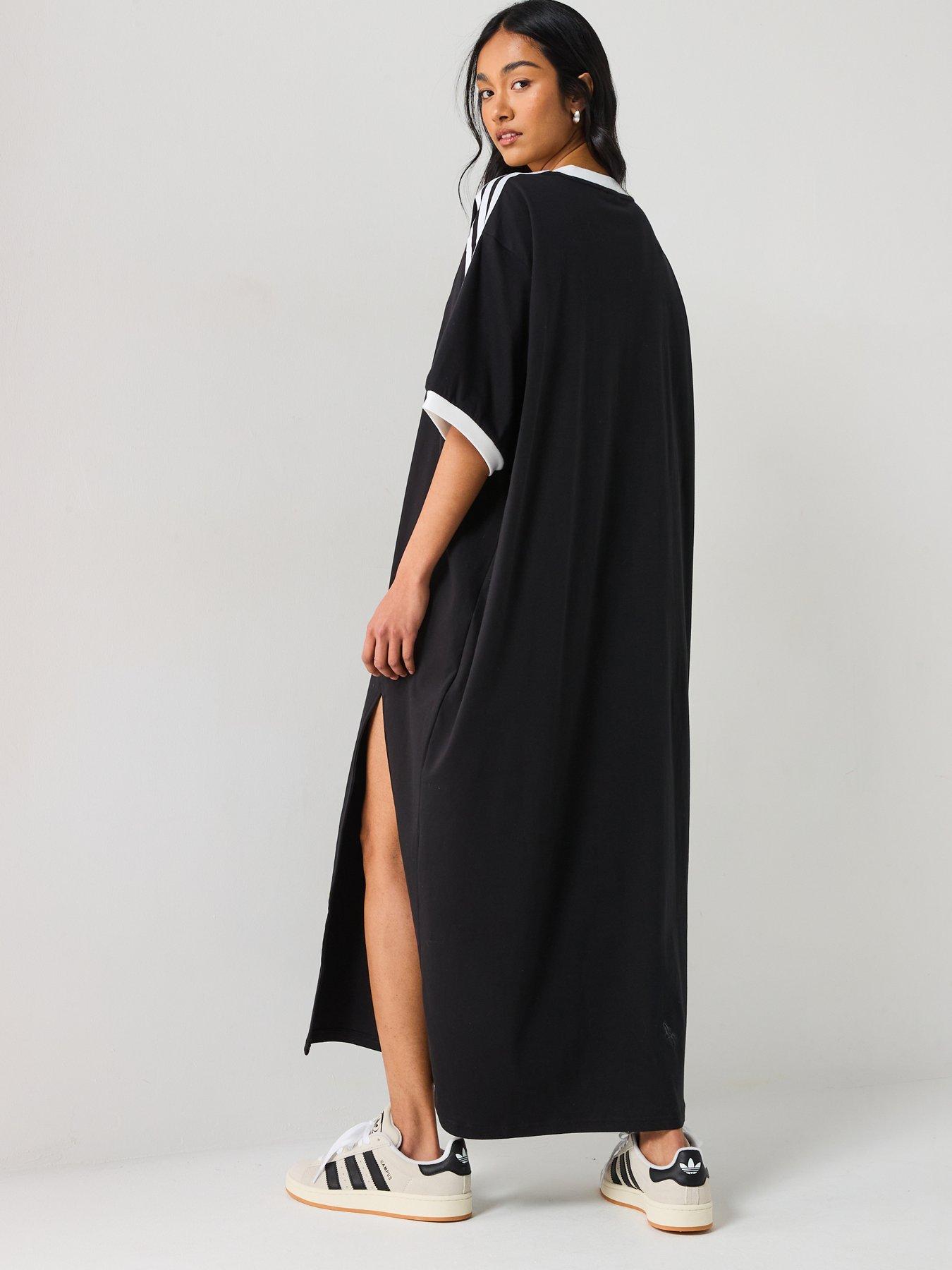 adidas Originals Adilenium Oversized V-Dress - Black | Very
