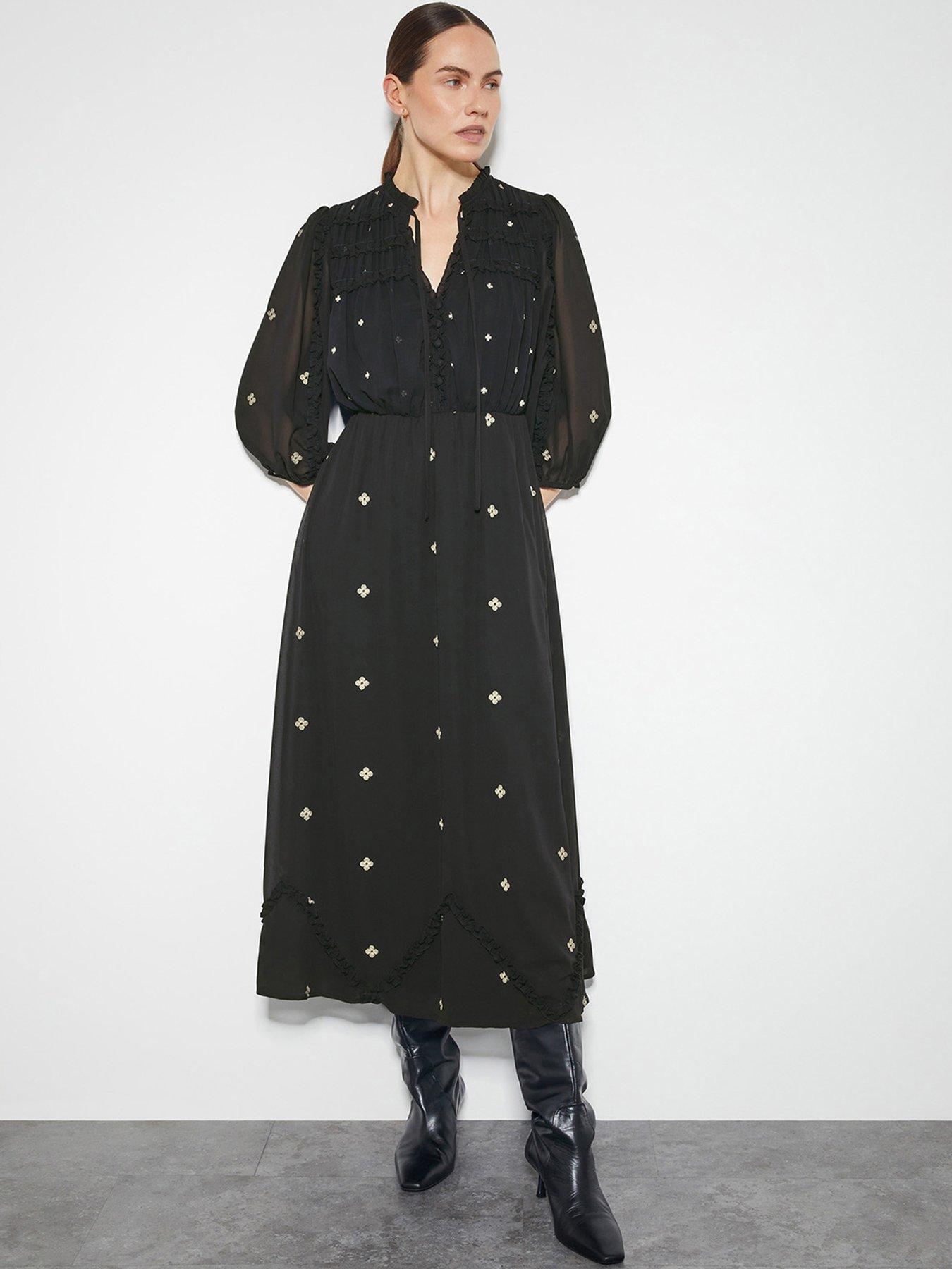 undefined Delilah Embellished Dress - Black