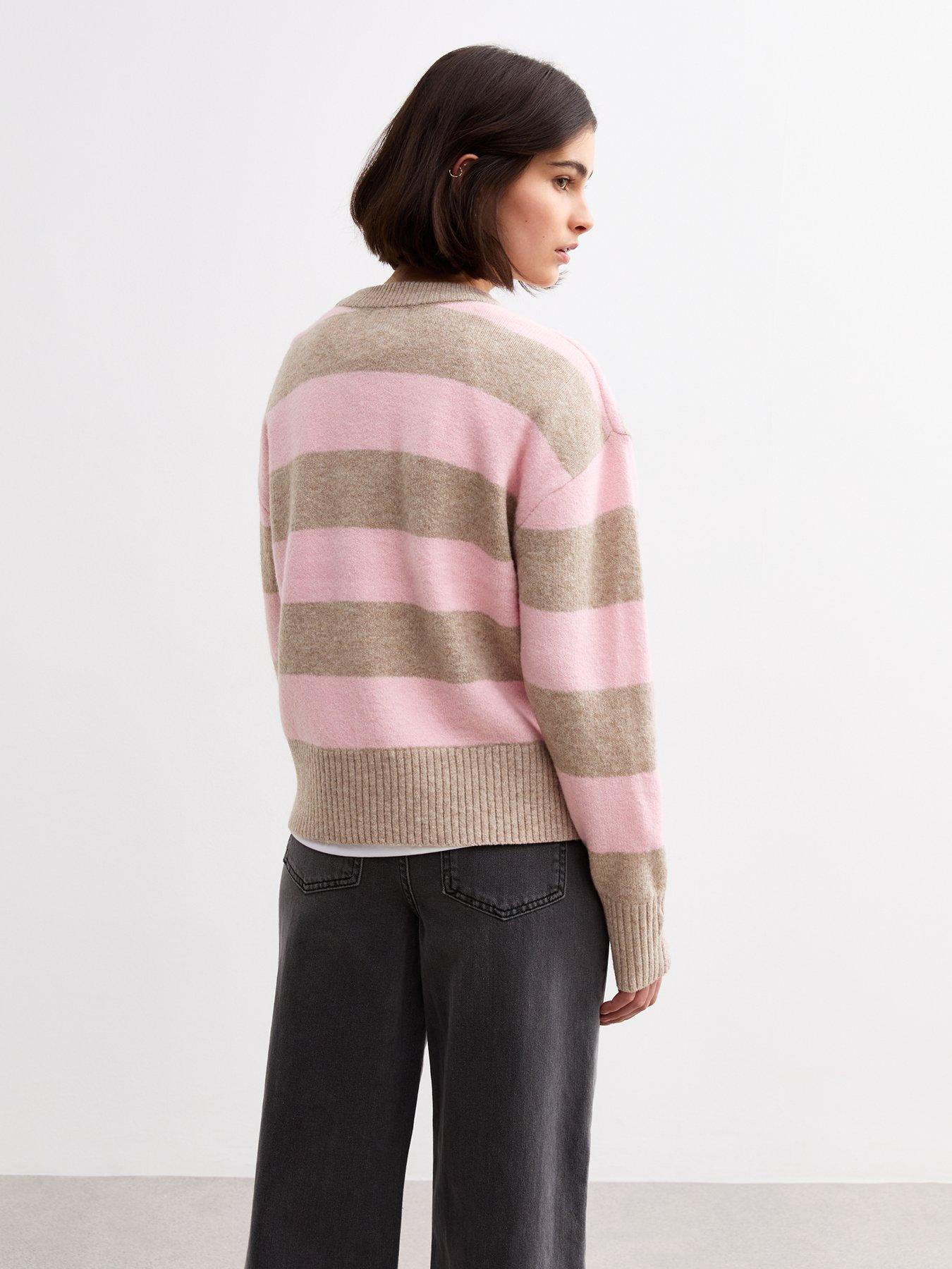 Image 2 of 4 of New Look Pink Striped Jumper