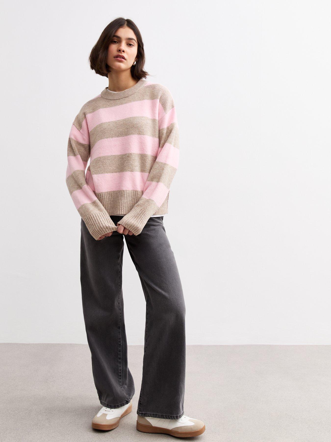 Image 3 of 4 of New Look Pink Striped Jumper