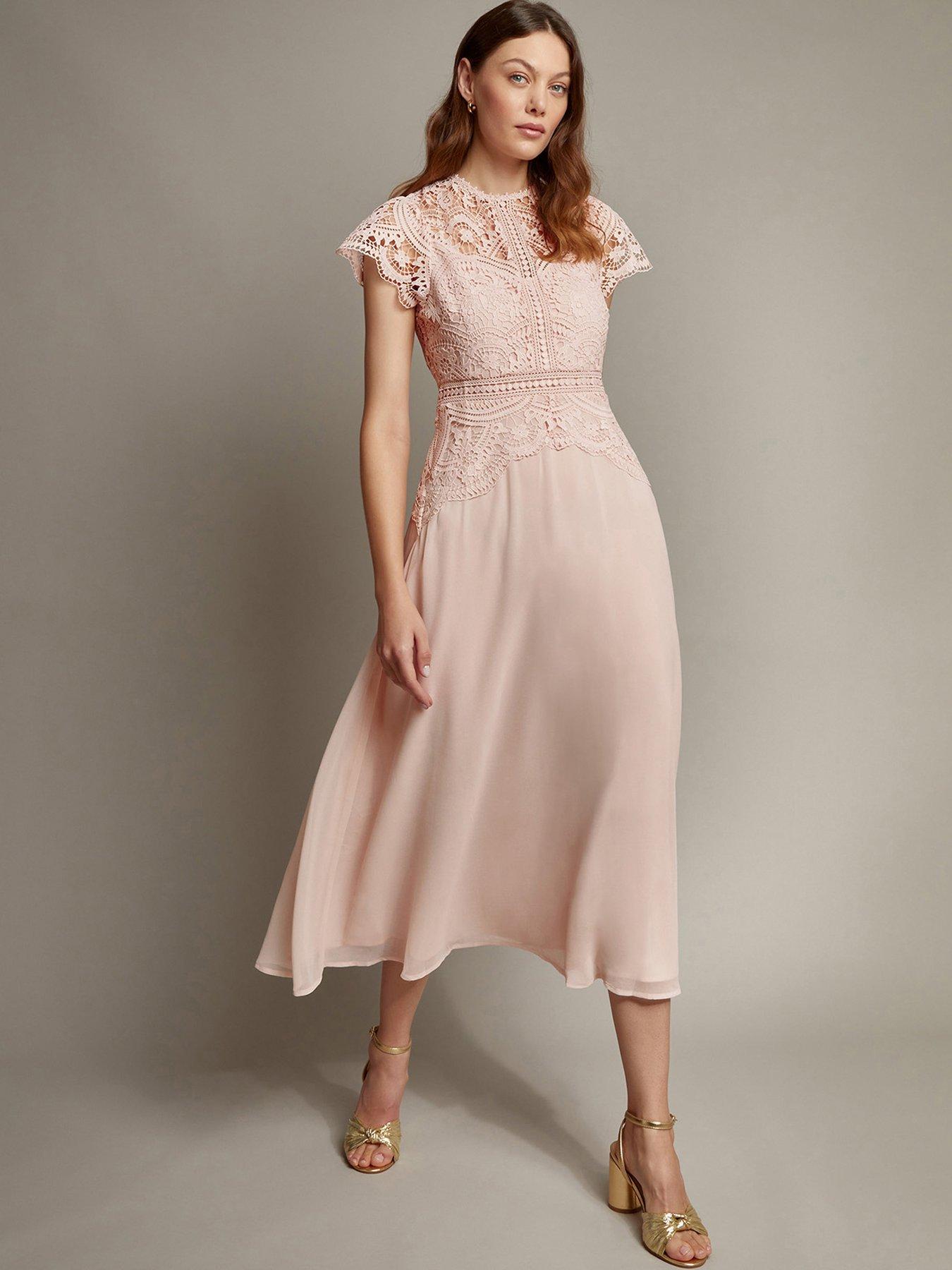 Monsoon Monica Maxi Dress Light Pink Very
