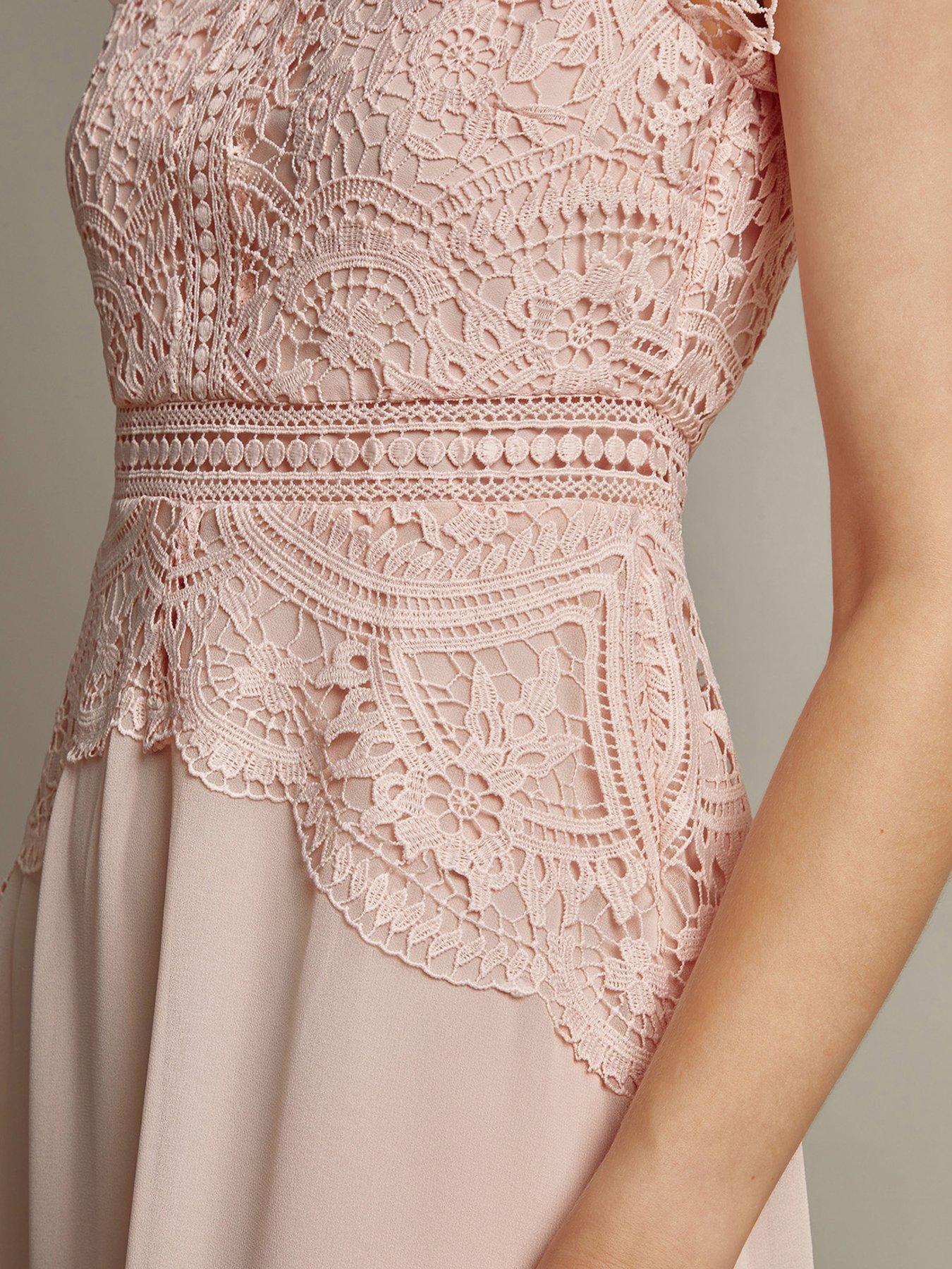 Monsoon Monica Midi Dress - Light Pink | Very