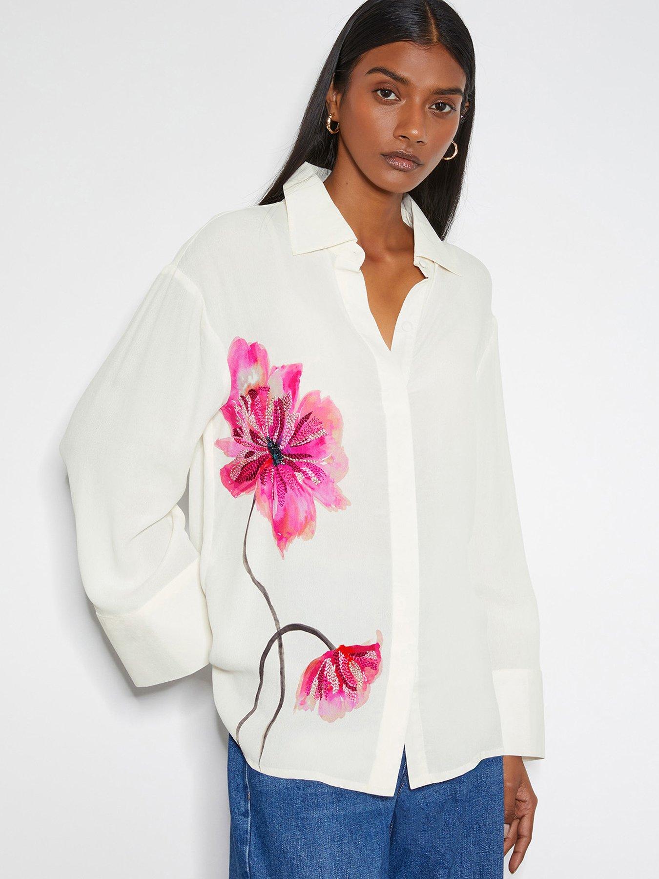 undefined Fleur Print Shirt - Cream