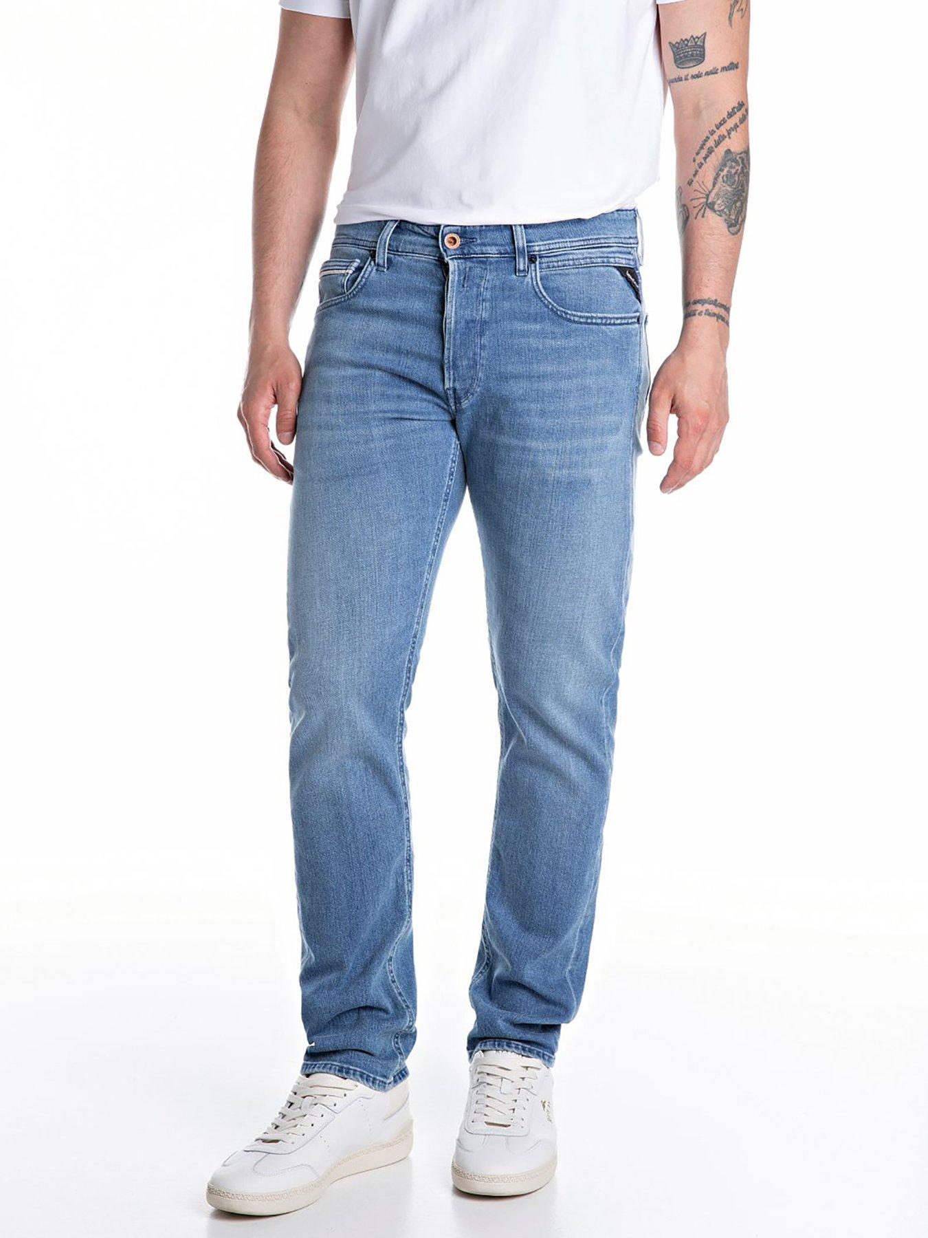 undefined Grover Touch Slim Straight Fit Jeans- Blue