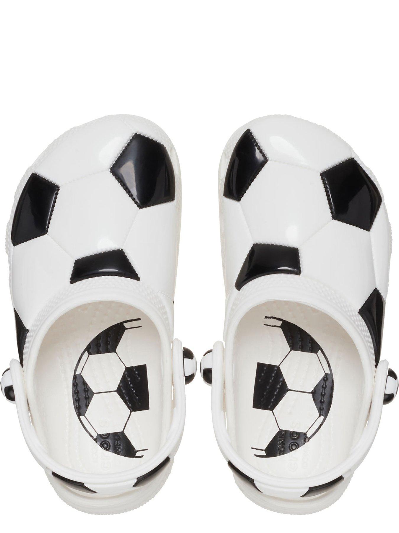Image 4 of 6 of Crocs Classic Soccer Ball Clog T - White
