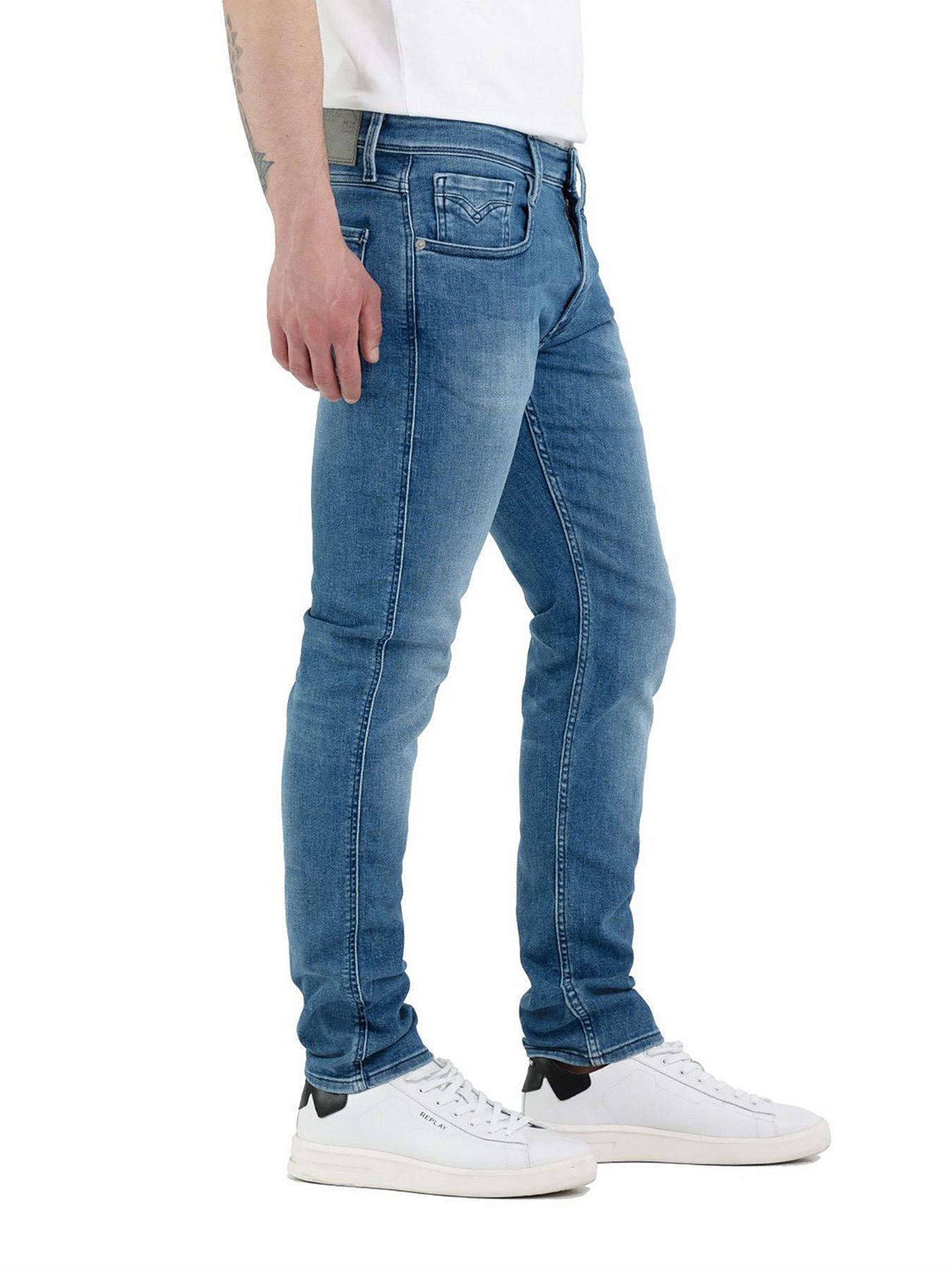 Image 3 of 3 of Replay Anbass C-Stretch Slim Fit Jeans - Blue