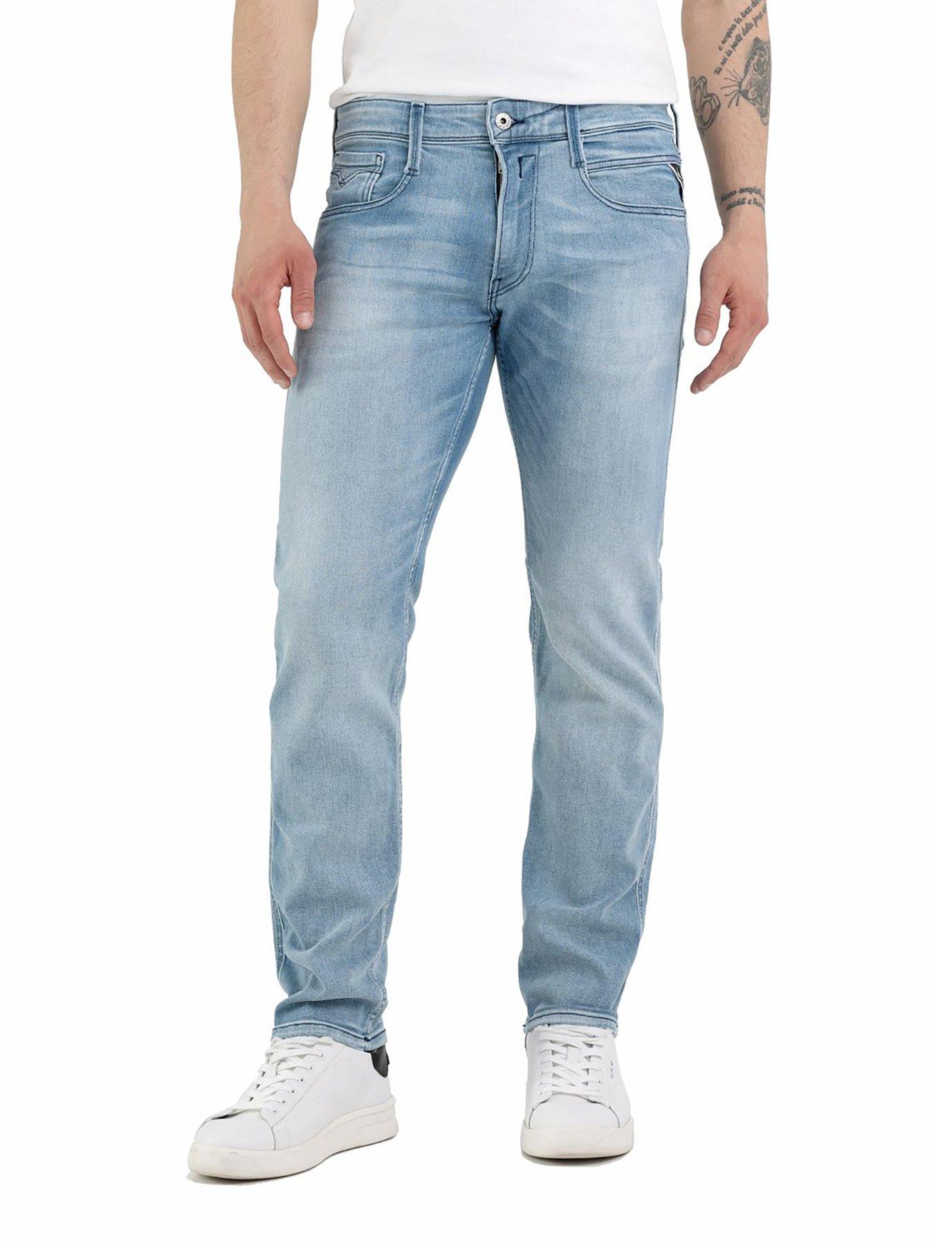 Replay Anbass C-Stretch Slim Fit Jeans- Light Blue Very