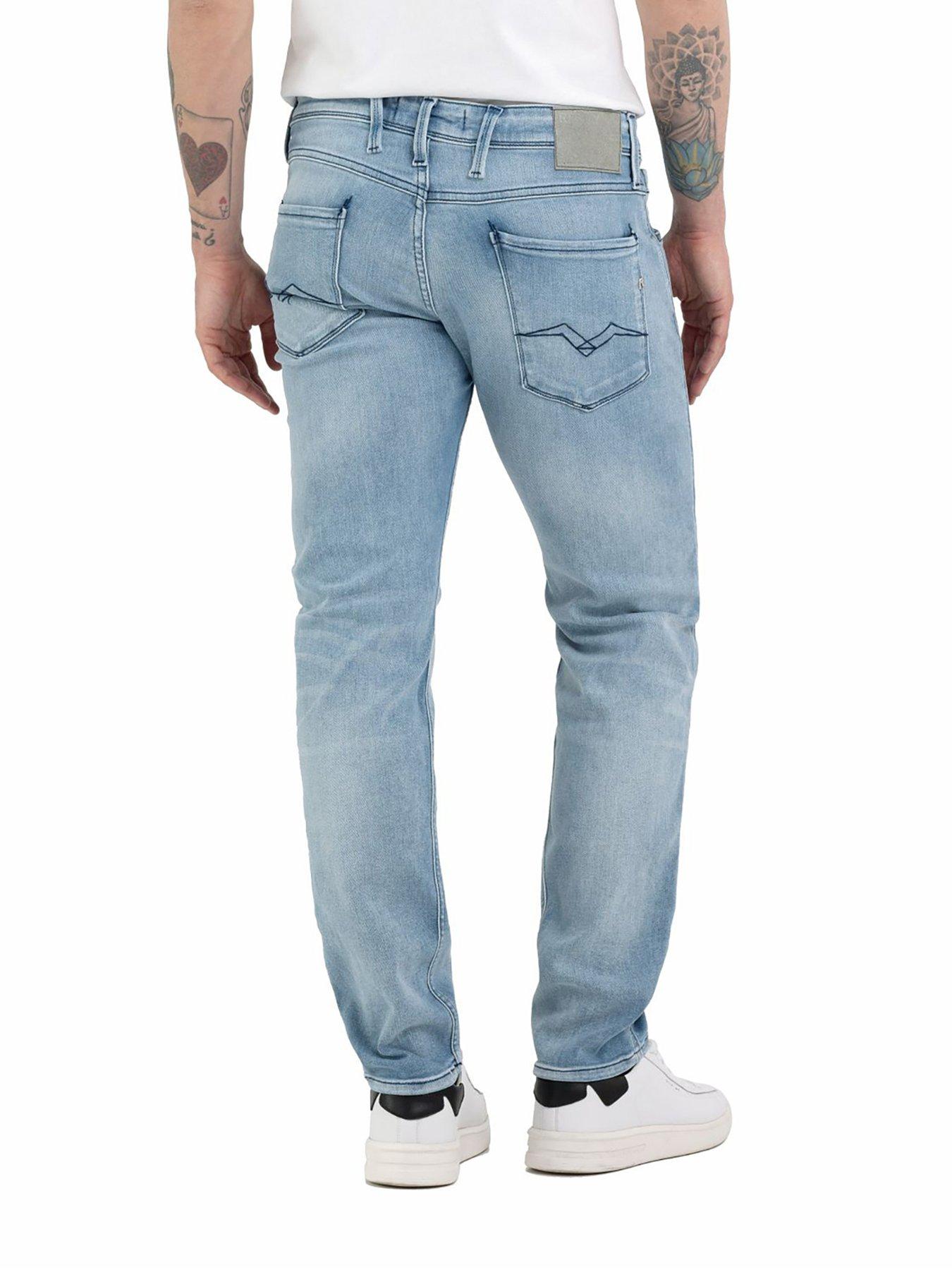 Replay Anbass C-Stretch Slim Fit Jeans- Light Blue Very