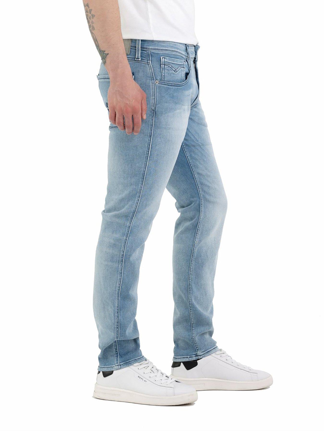 Replay Anbass C-Stretch Slim Fit Jeans- Light Blue Very
