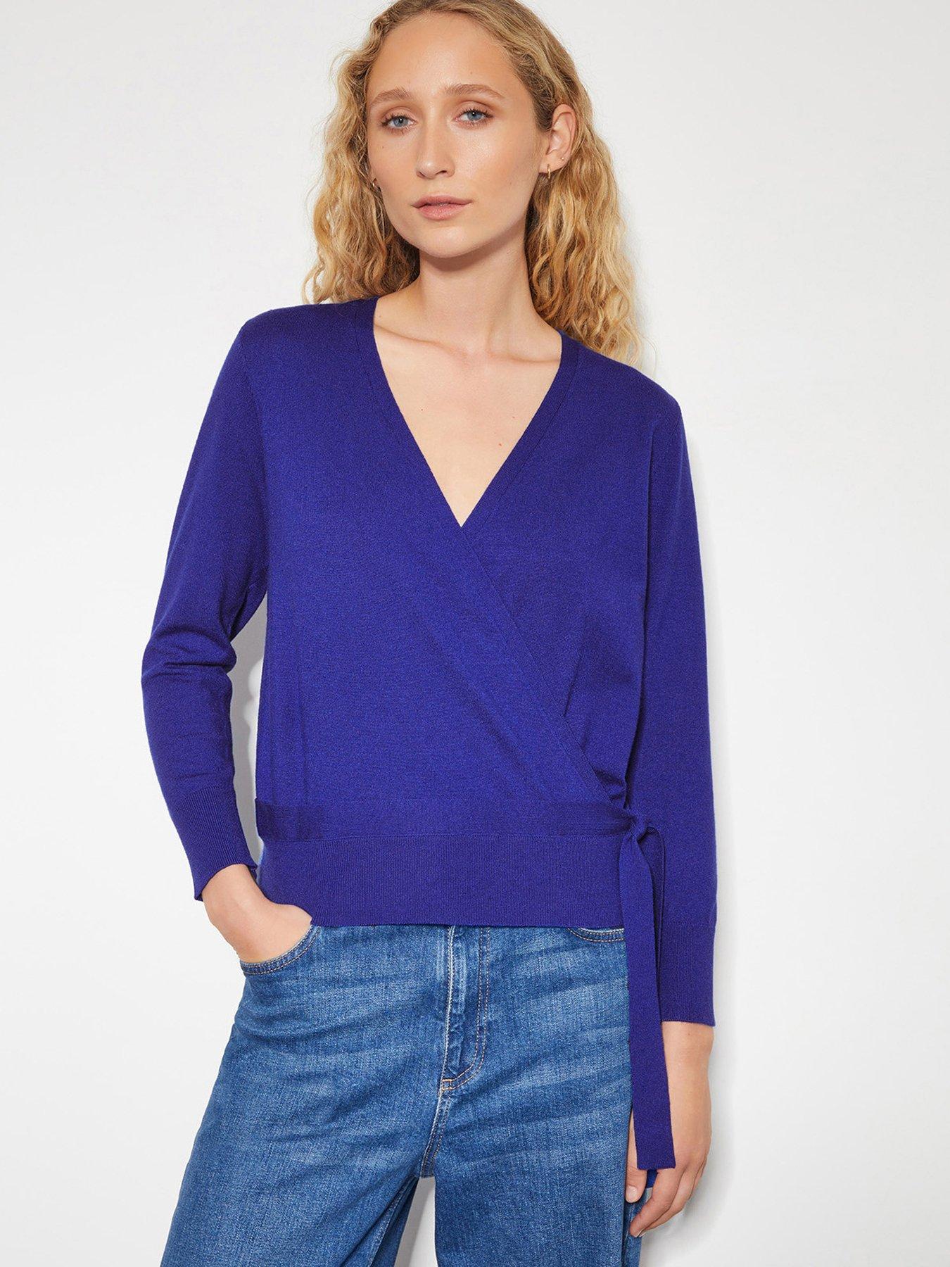 undefined Riley Wrap Jumper Cobalt - Blue