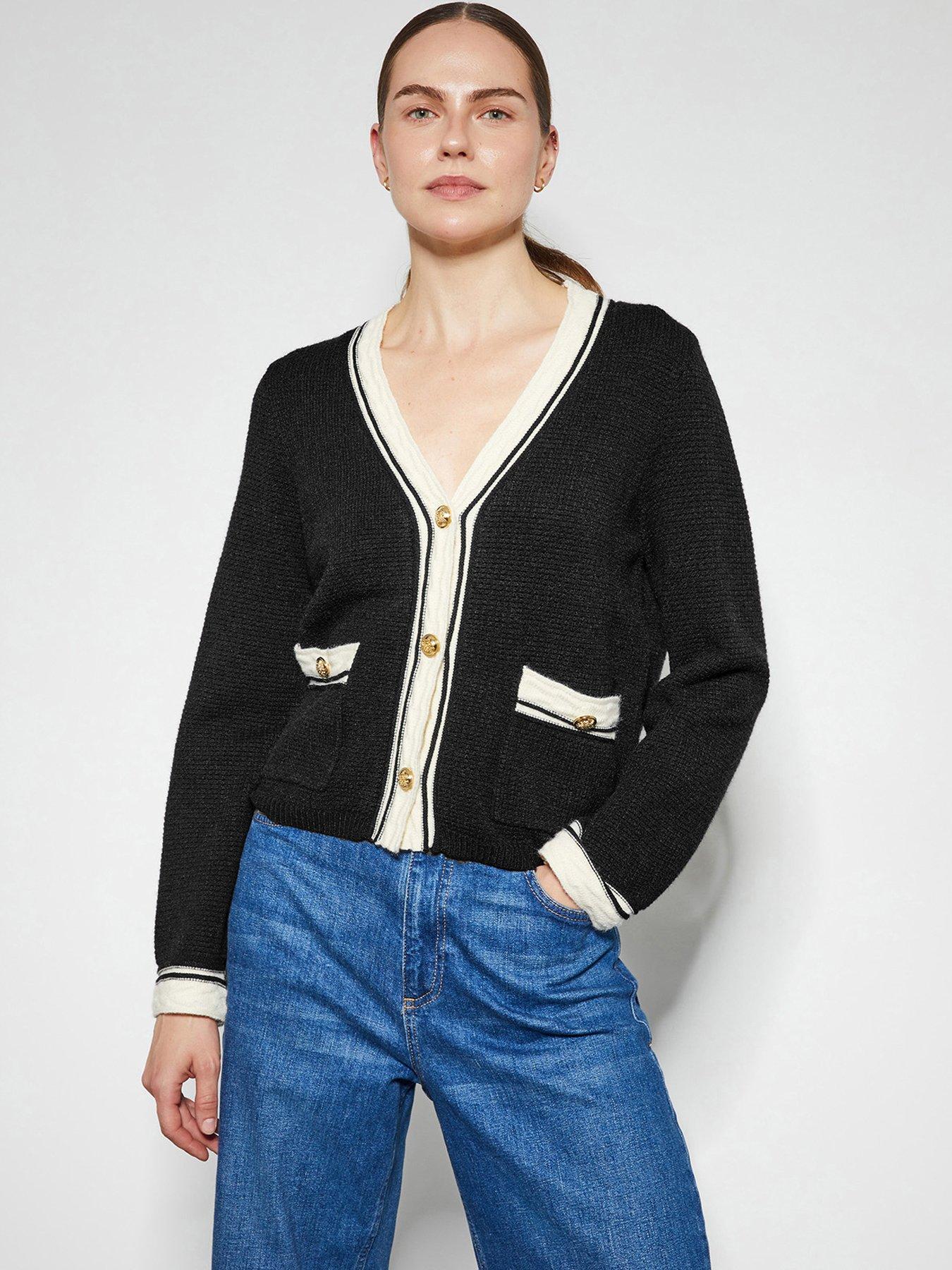 undefined Pia Pocket Cardigan - Black