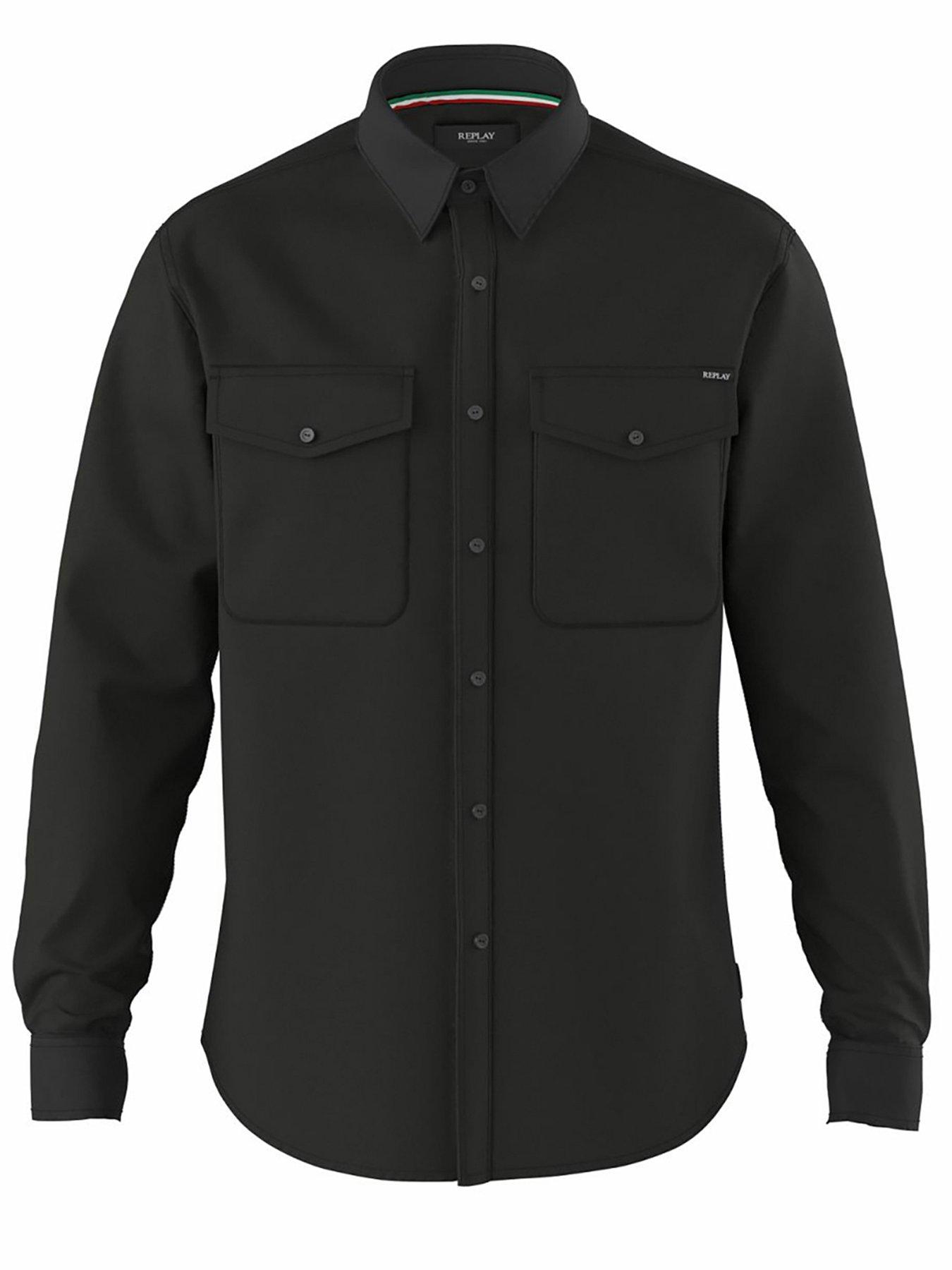undefined Lee Relaxed Workwear Denim Over Shirt- Black