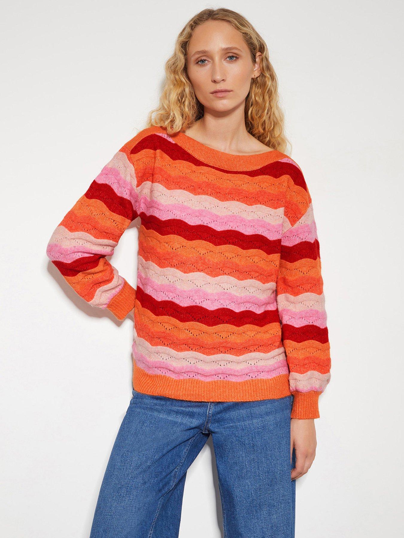 undefined Sasha Stripe Jumper - Pink