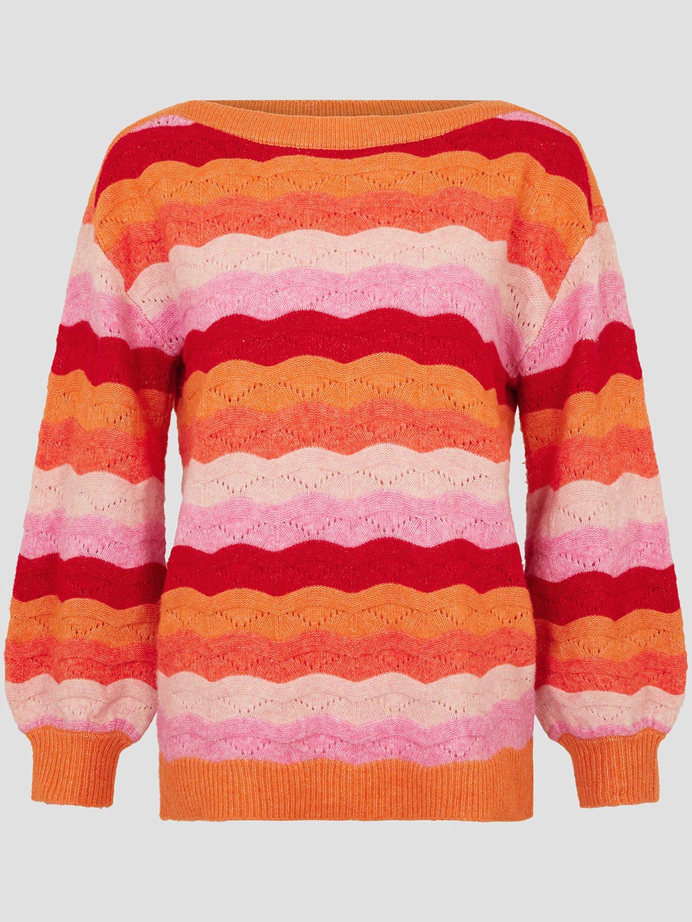 Image 3 of 6 of Monsoon Sasha Stripe Jumper - Pink