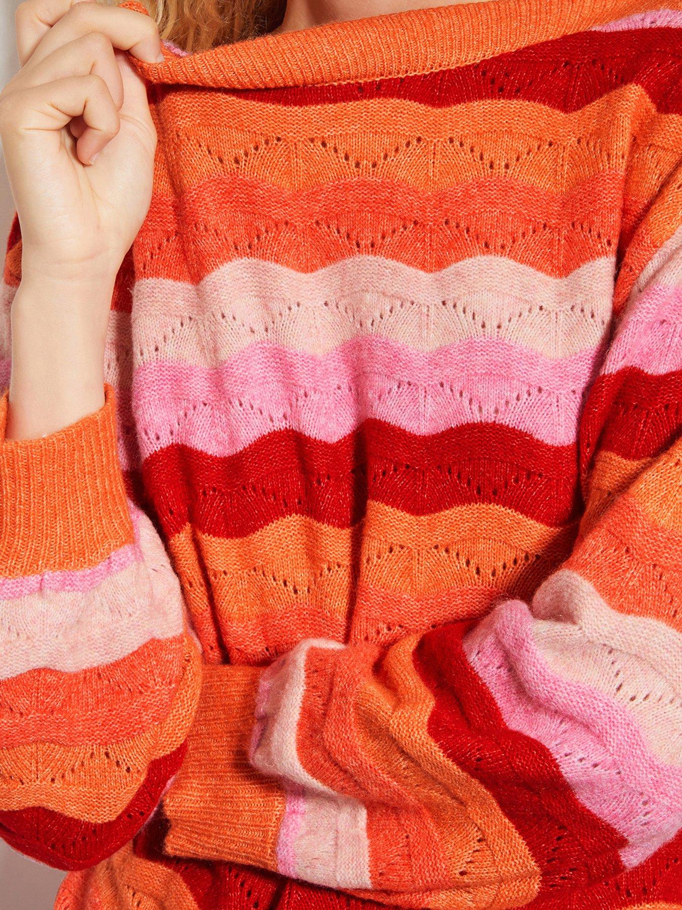 Image 5 of 6 of Monsoon Sasha Stripe Jumper - Pink