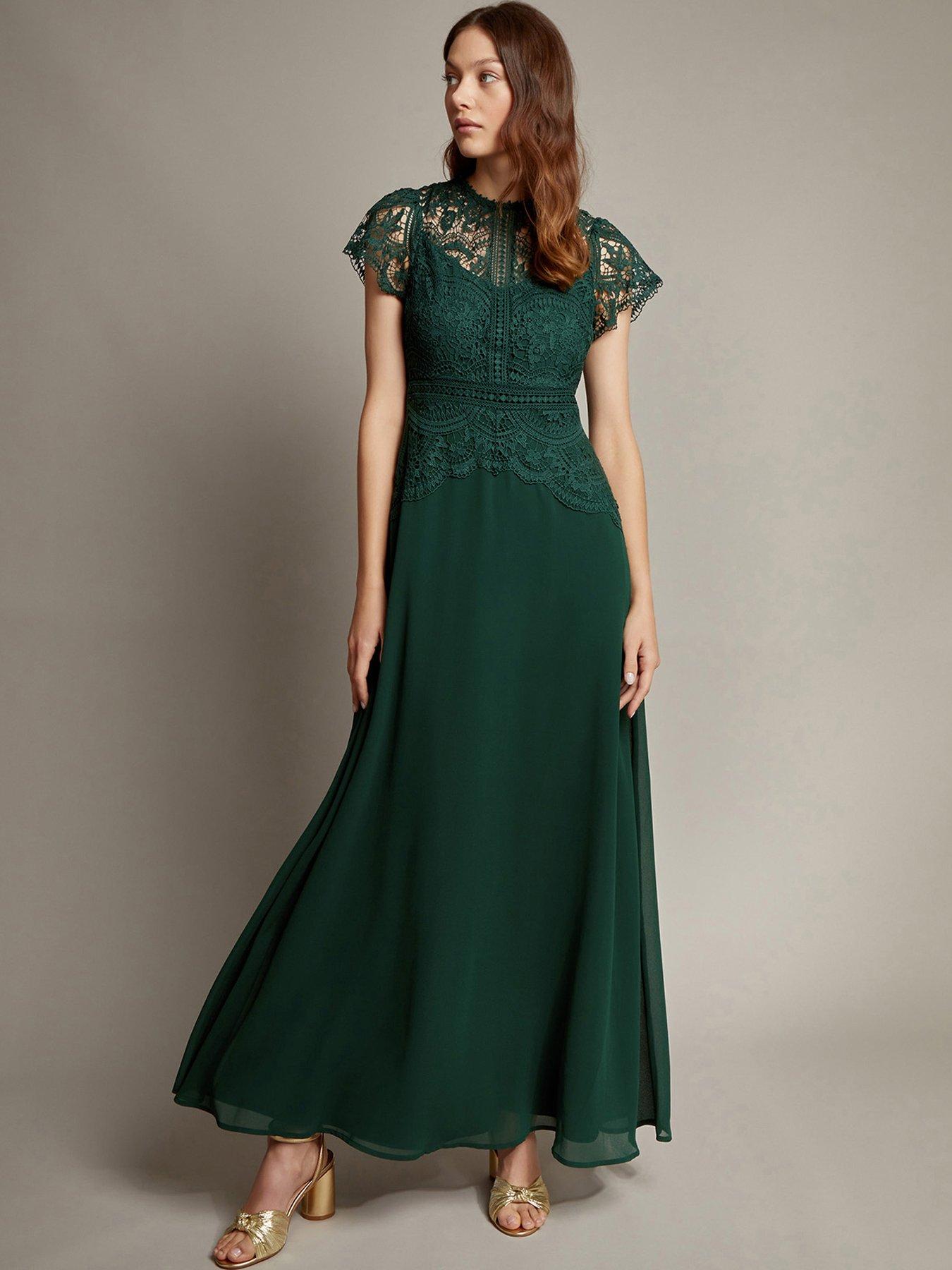 Monsoon Monica Maxi Dress - Green | Very