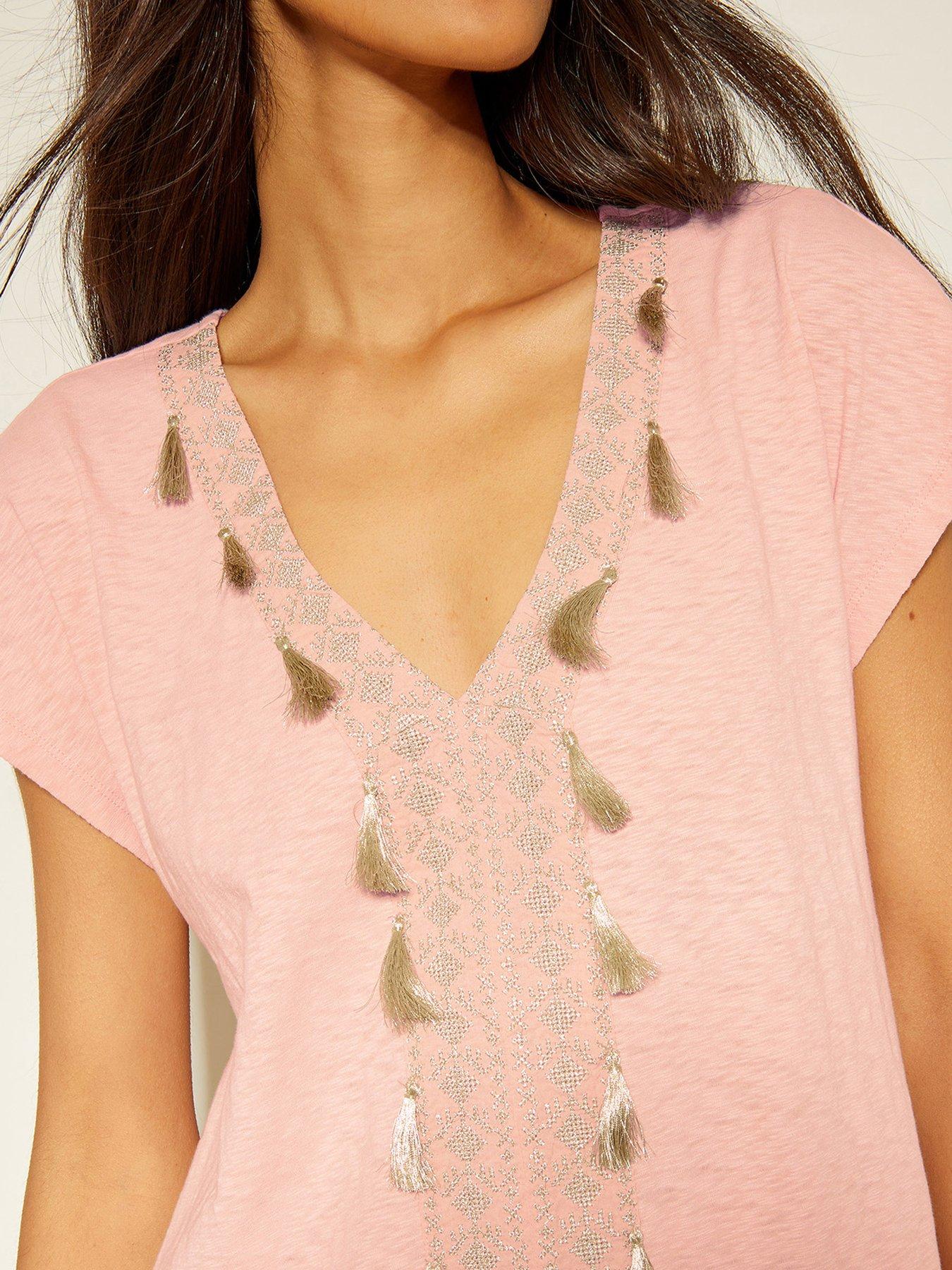 Image 3 of 4 of Monsoon Jodie Tunic Kaftan - Pink